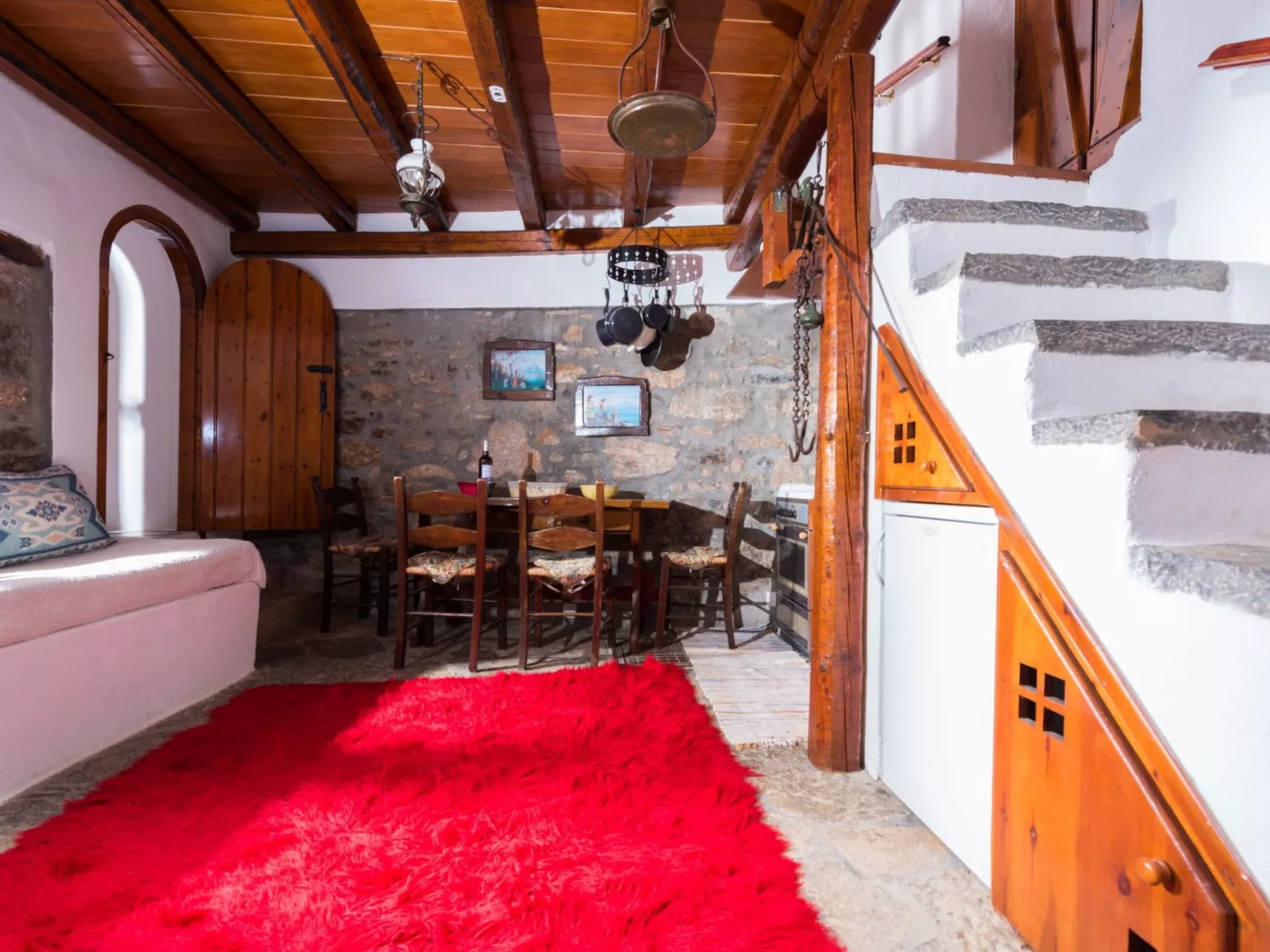 Leonidas Traditionelles kretisches Haus mit Meerblick-Drinnen