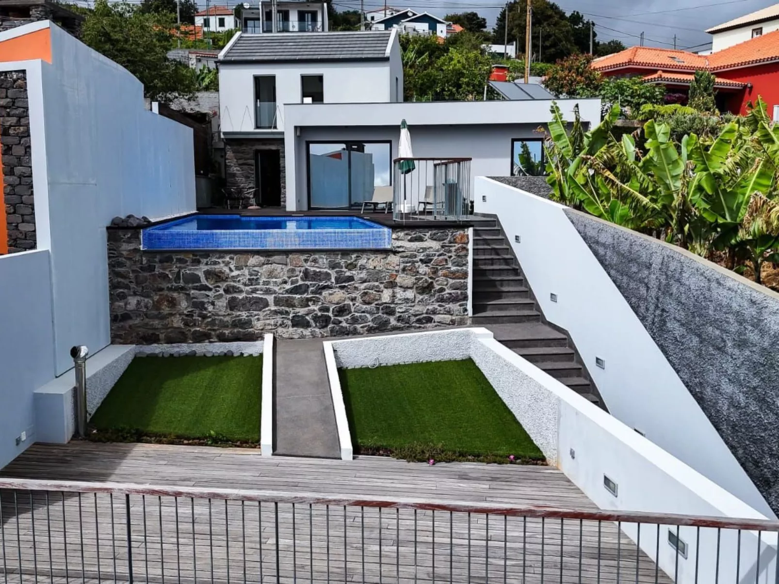 In Estreito Da Calheta mit Privatem Pool und Meerblick-Dehors