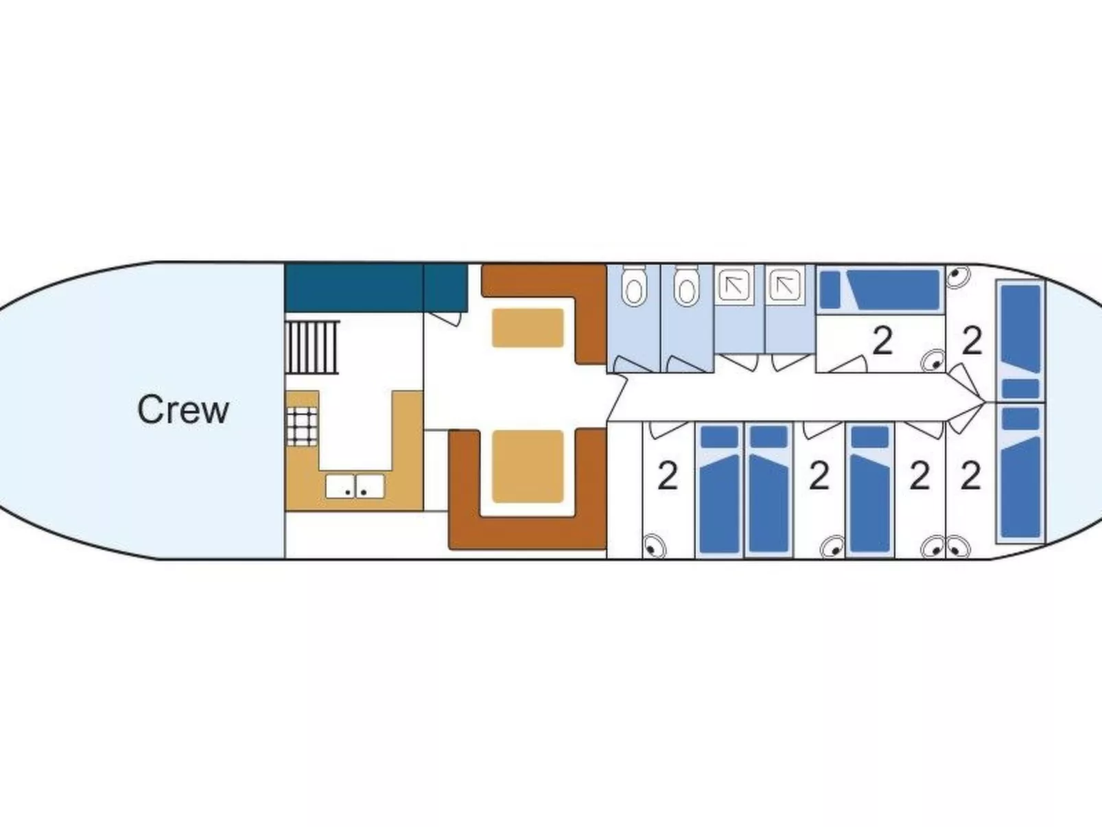 Hotelschiff Tjalkjacht Pelikaan-Dedans