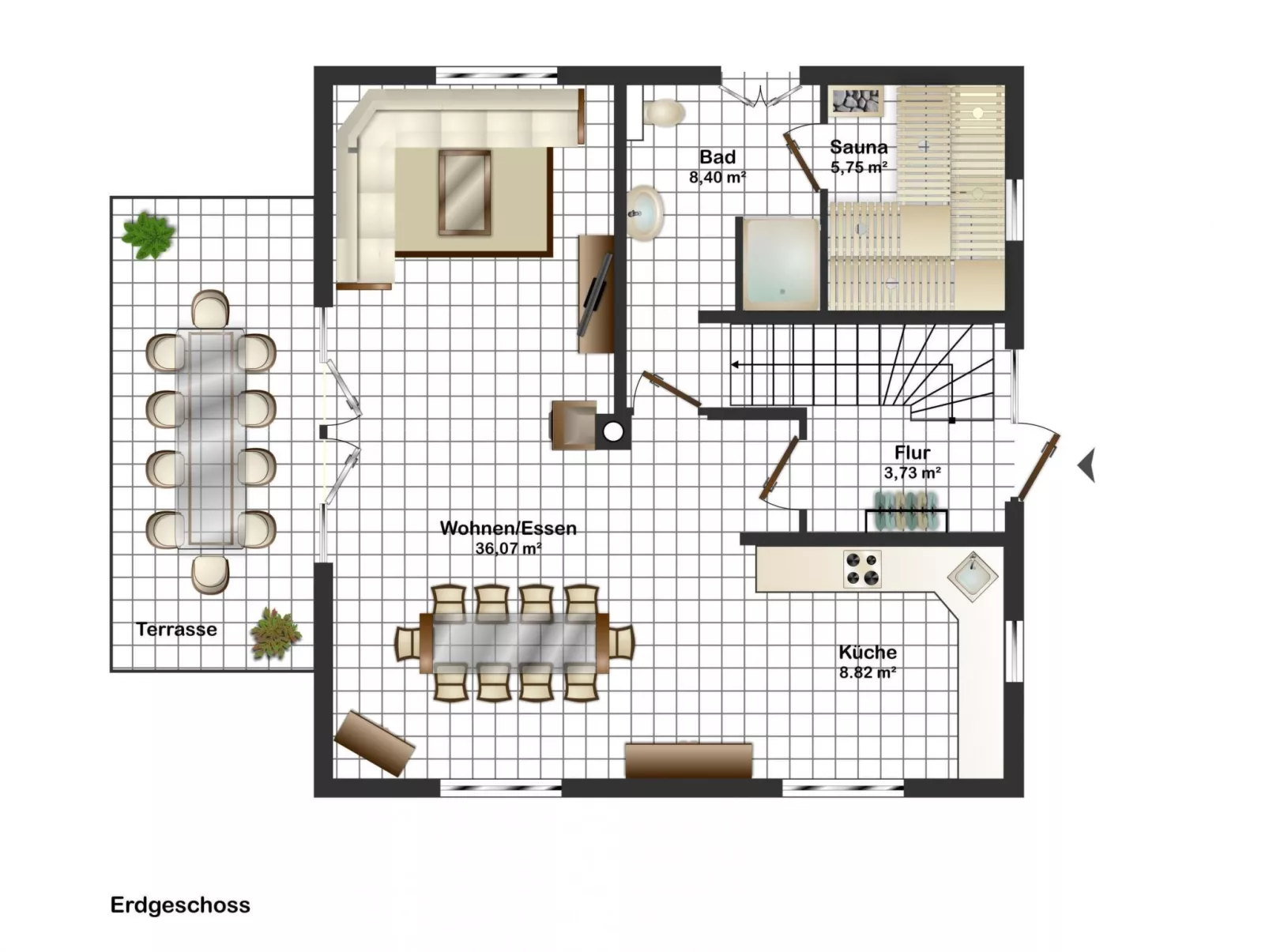 Träumen unter Reet-Inside