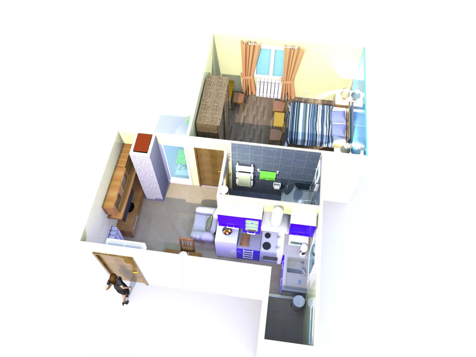 Wohnung mit Balkon-Drinnen