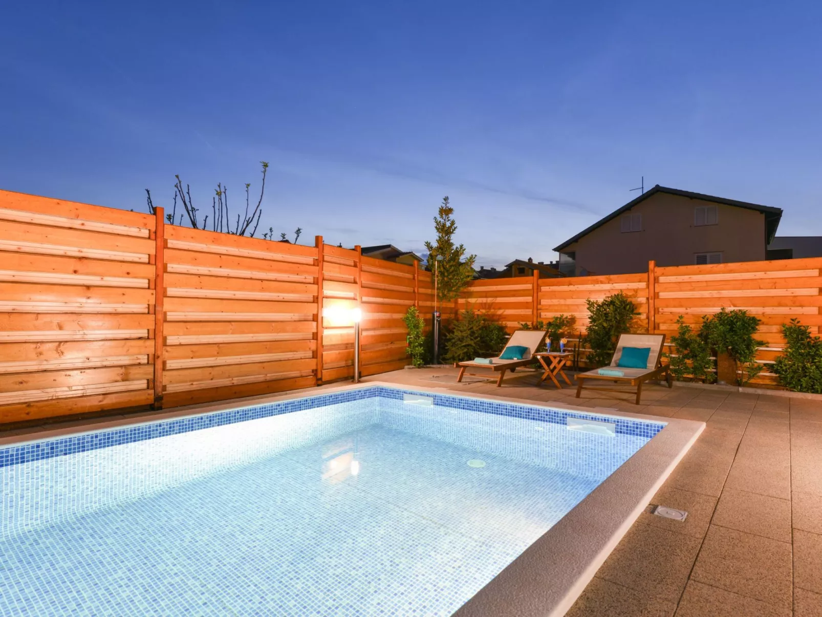 Villa Šima- Luxusappartement mit privatem Pool-Draußen