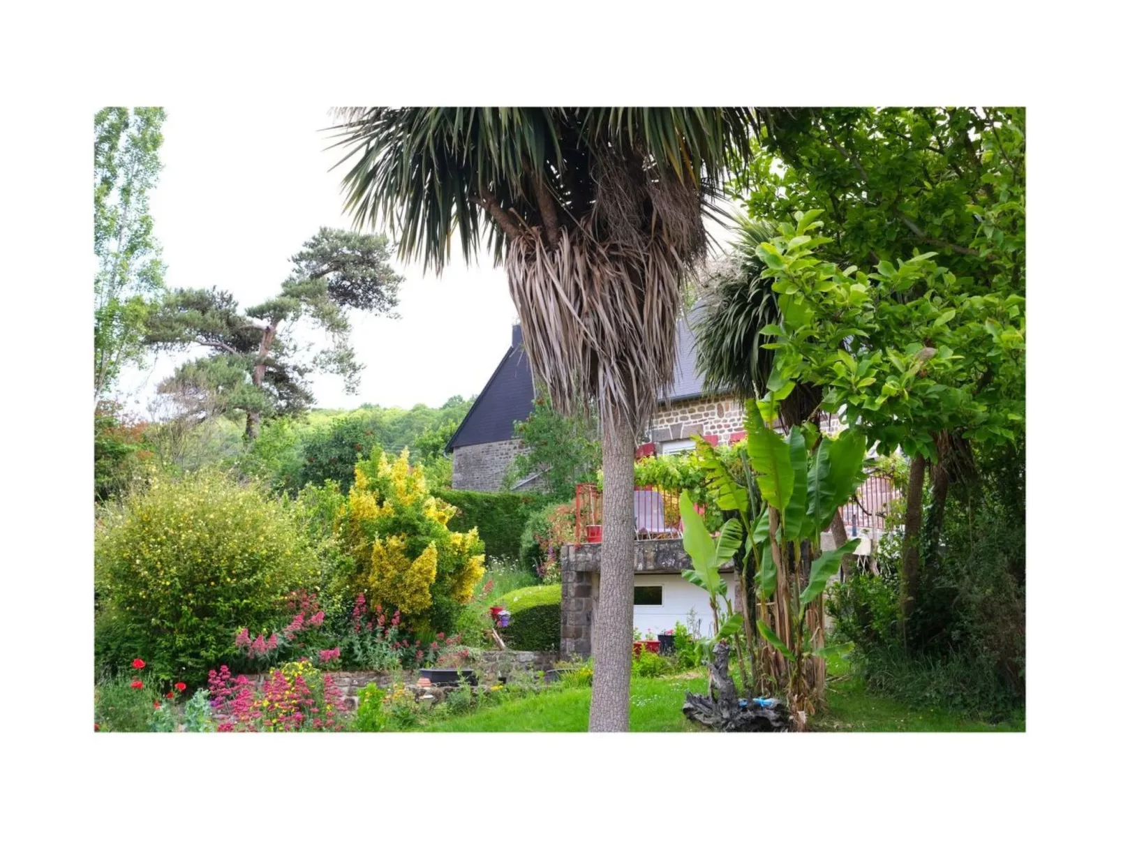 Domäne mit Terrasse-Draußen