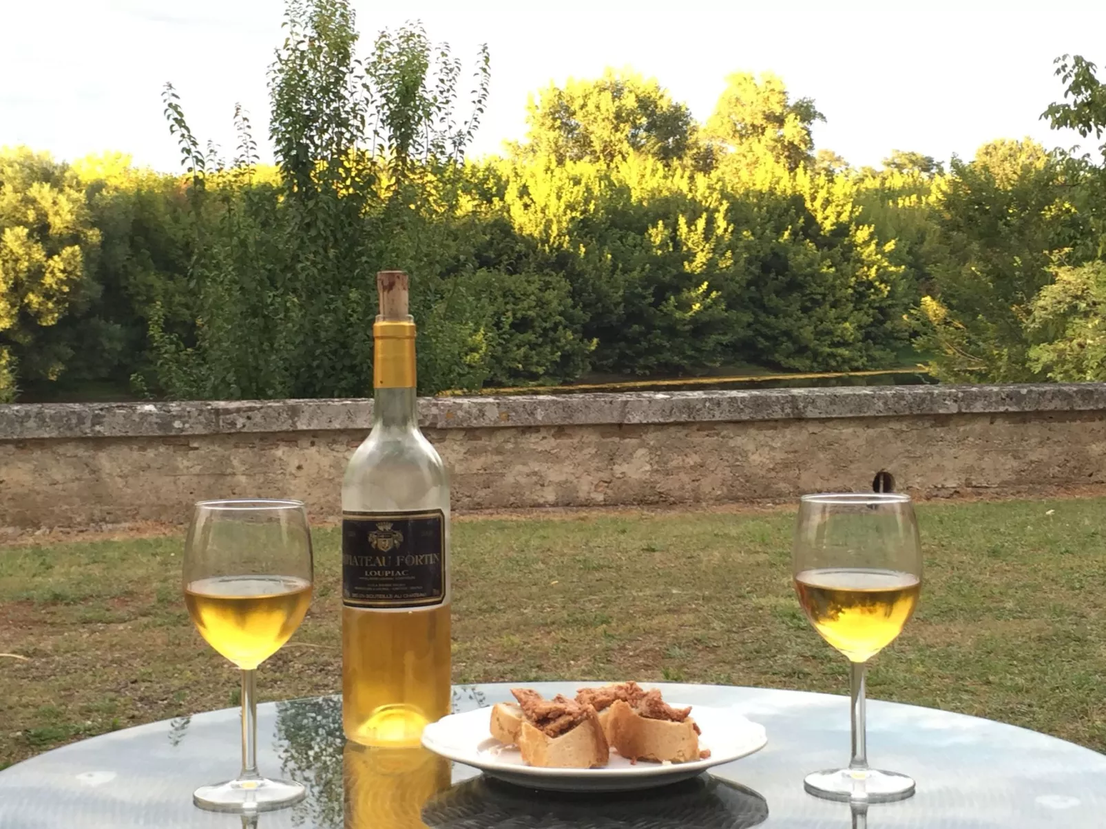 Schloss mit Überlaufpool an der Dordogne-Outside