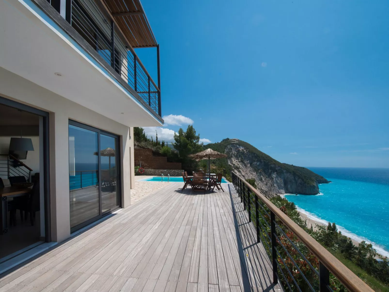 Schönes Haus in Lefkada mit privatem Pool und malerischer Aussicht-Draußen