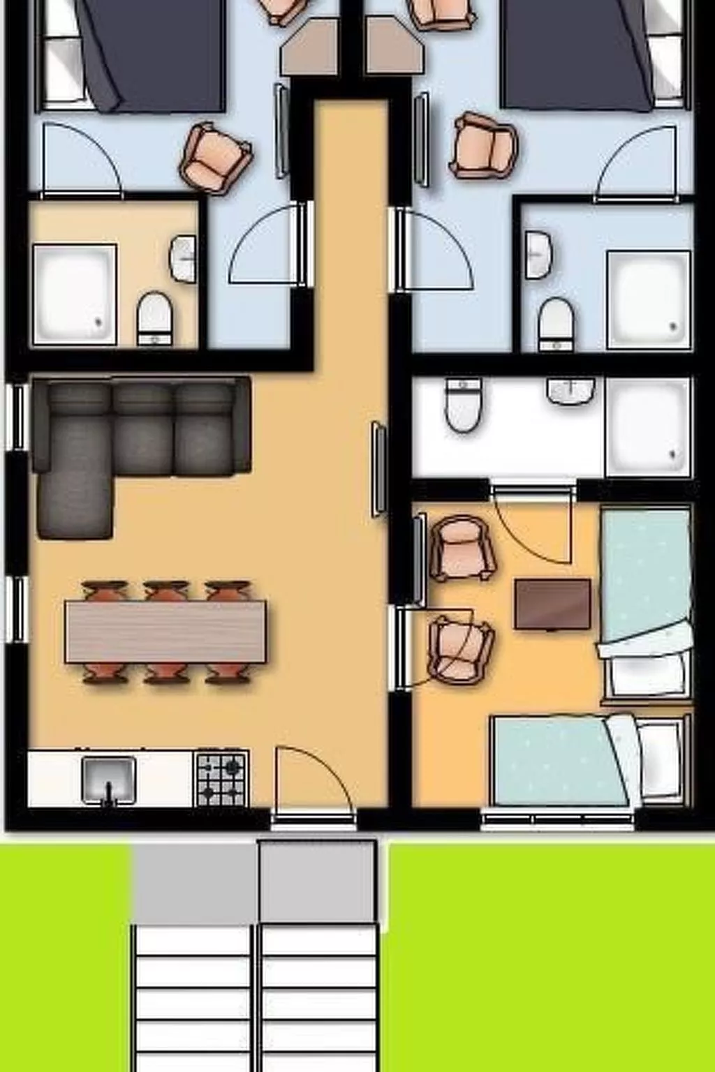 Apartment für acht Personen im Dachgeschoss-Image-tags.info