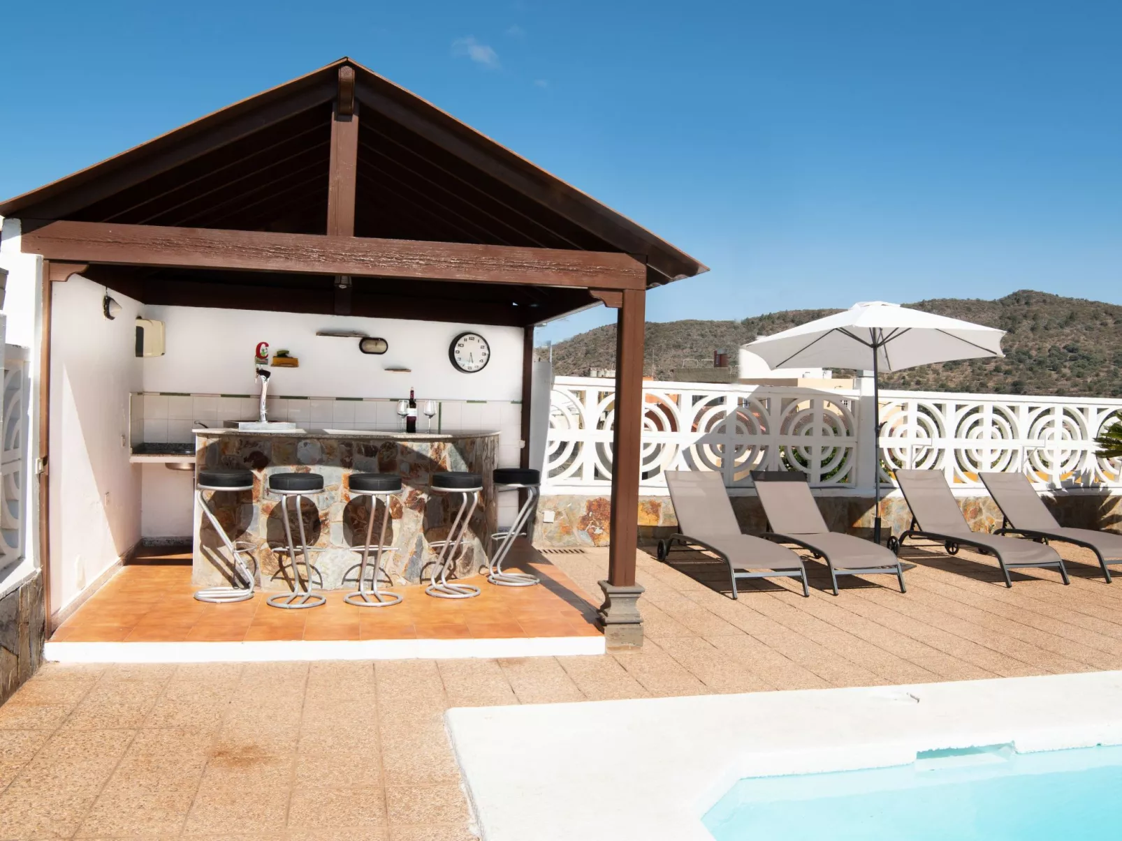 Typisch kanarische Finca Elena mit eigenem Pool-Draußen