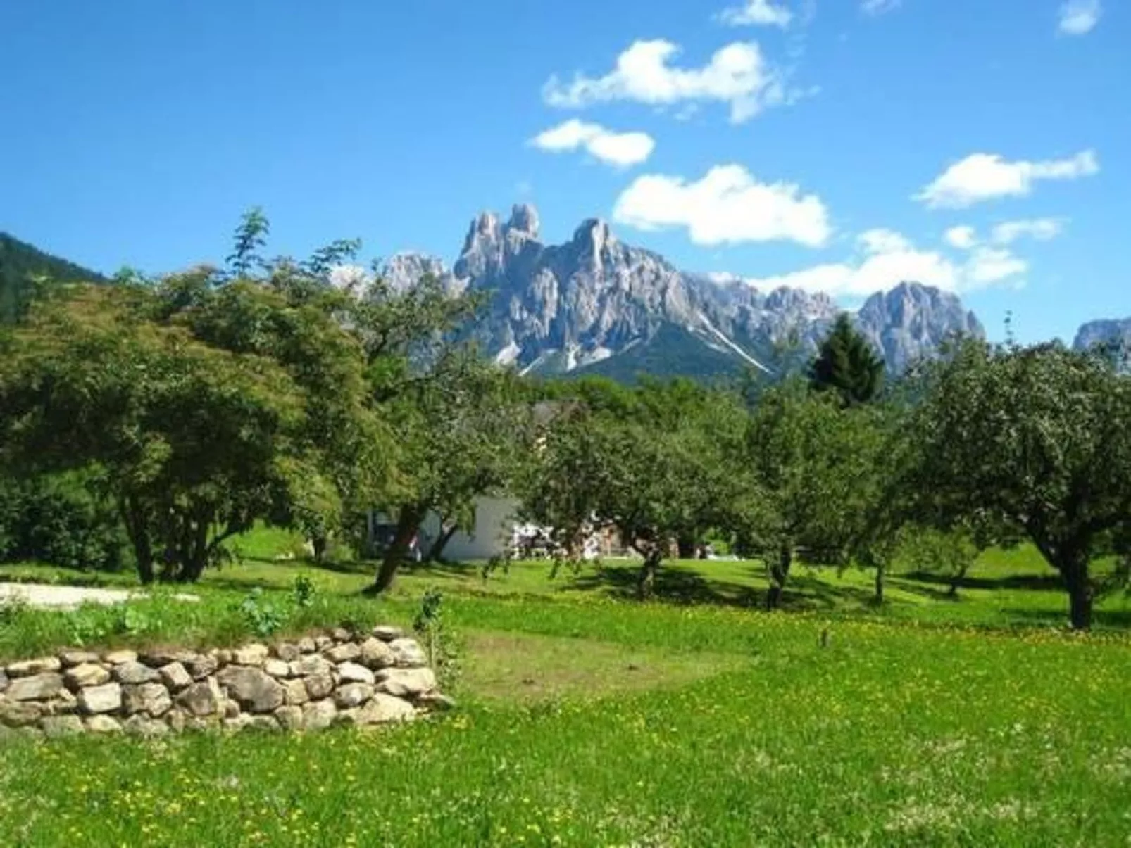 Romantisches Chalet in den Wiesen der Dolomiten-Outside