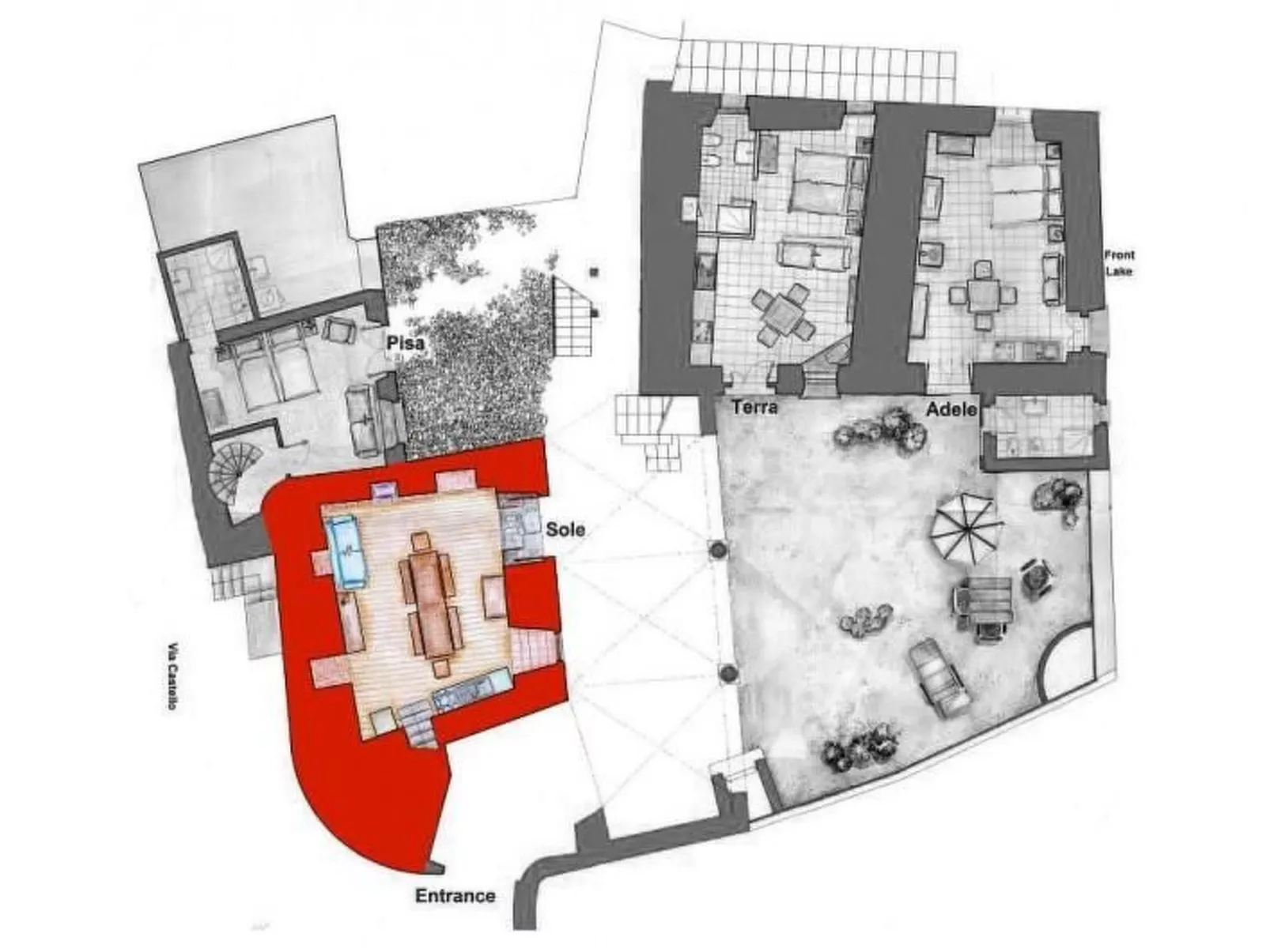 Historisches Haus mit Seeblick-Dedans