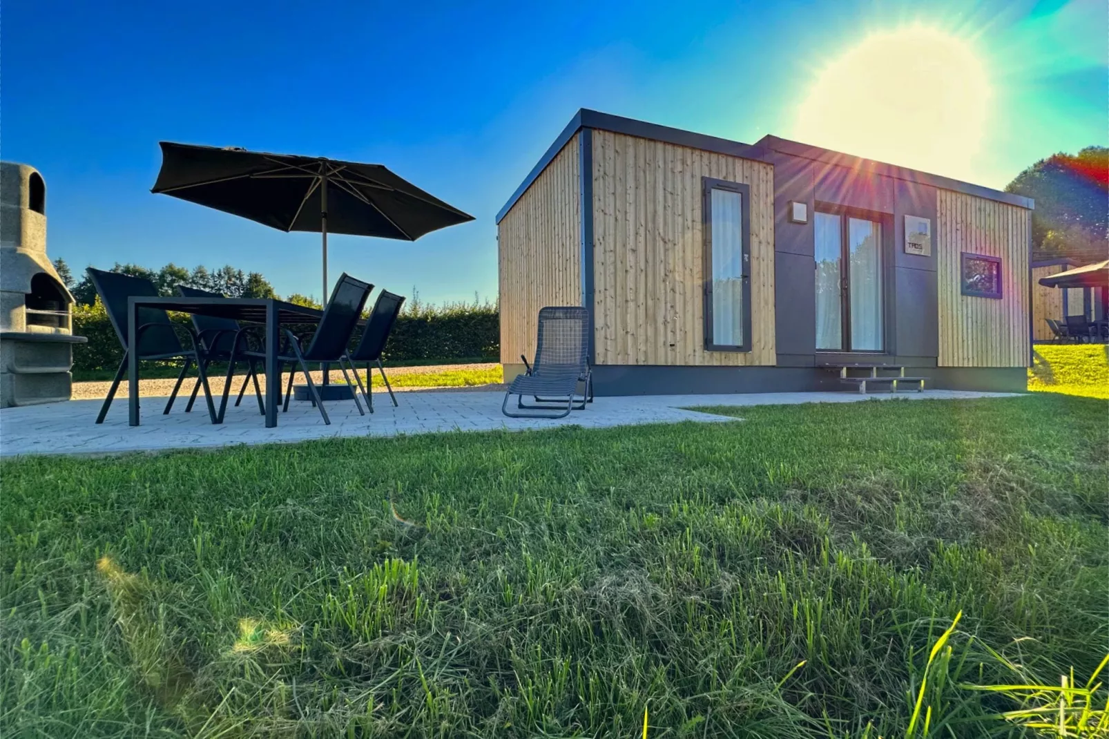 FERIENDORF SEEBLICK - Tiny Chalet am Eixendorfer See-Exterior summer