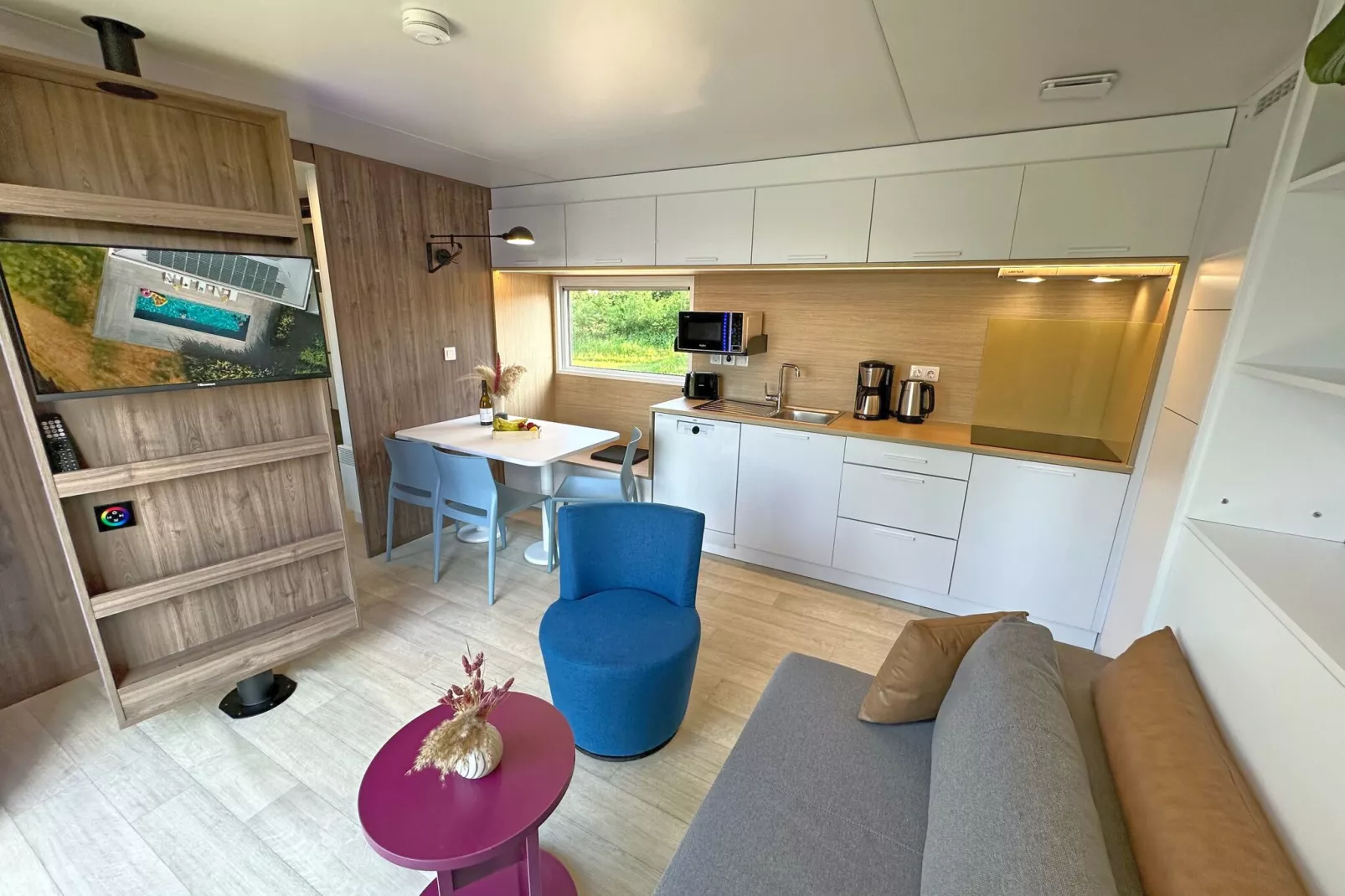 FERIENDORF SEEBLICK - Tiny Chalet am Eixendorfer See-Kitchen