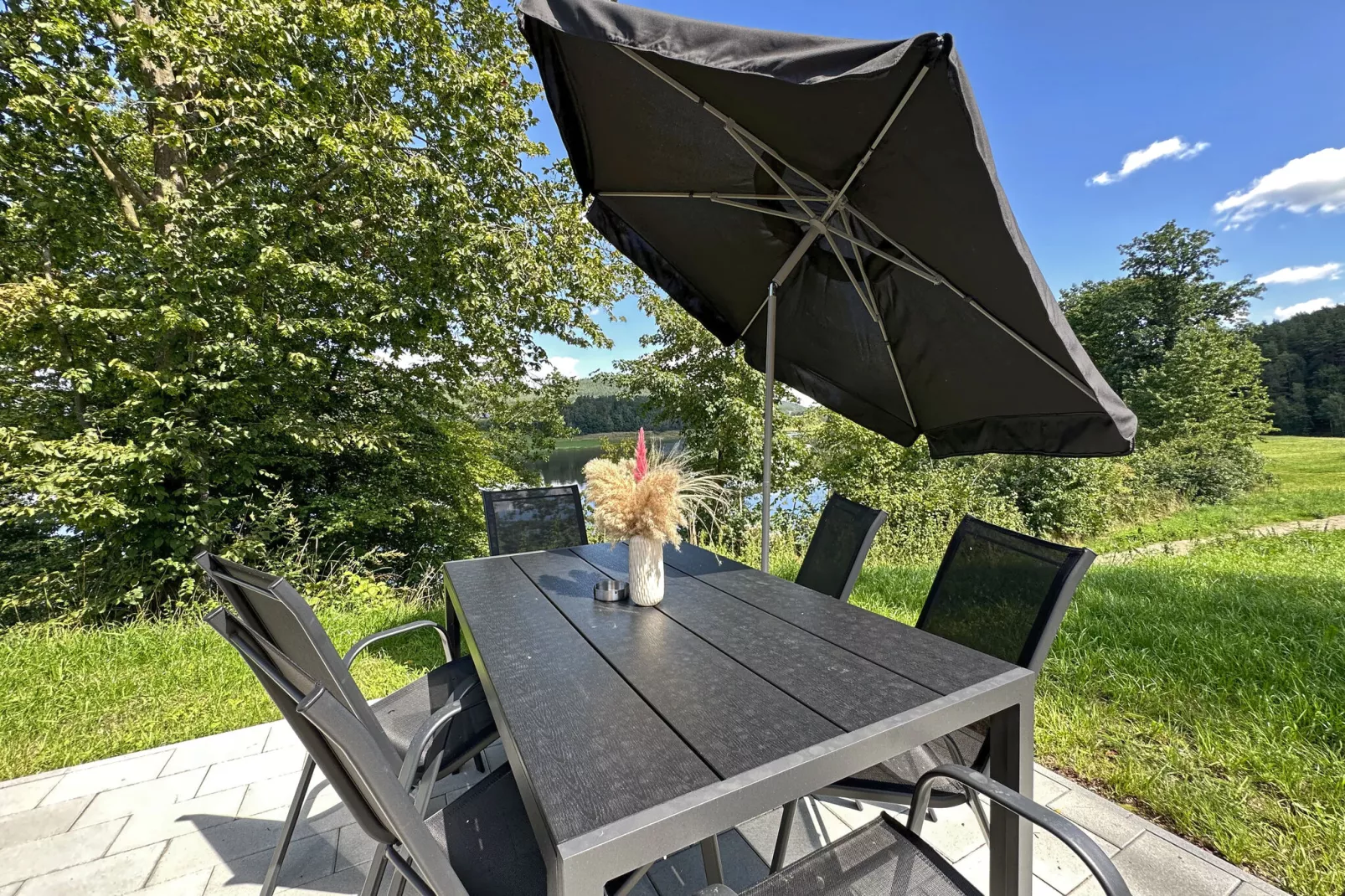 FERIENDORF SEEBLICK - Tiny Chalet am Eixendorfer See-Terrace balcony