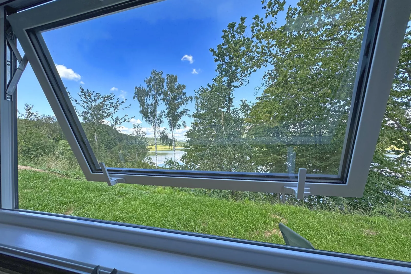 FERIENDORF SEEBLICK - Tiny Chalet am Eixendorfer See-View summer