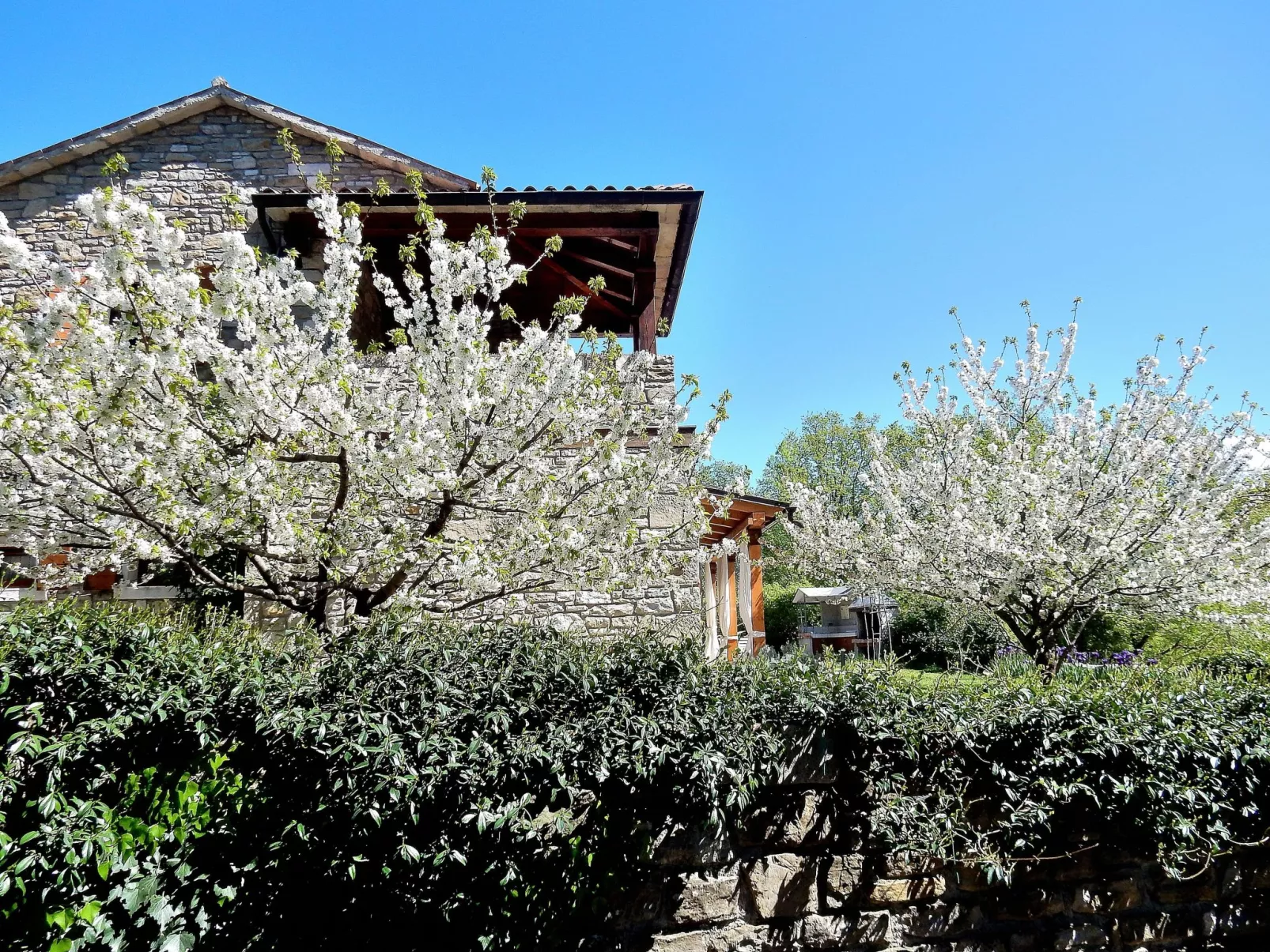 Mit privatem Pool-Dehors