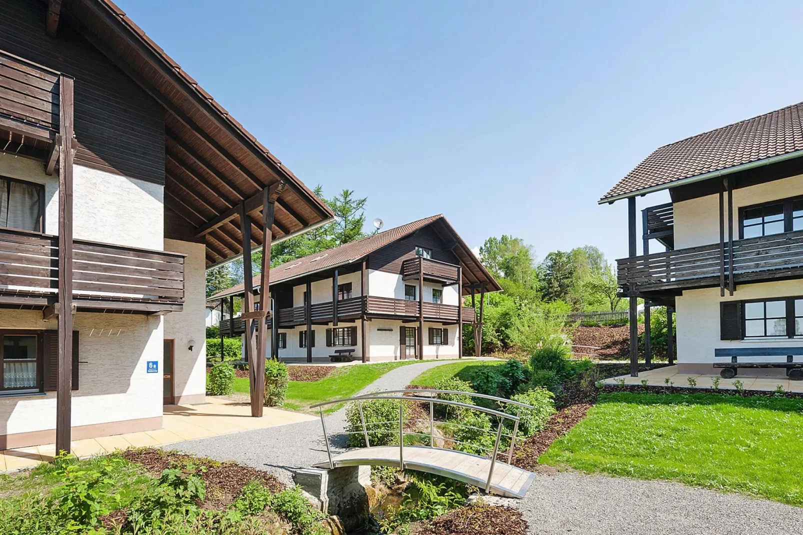 Holiday resort Bäckerwiese Neuschönau-Wohnung OG mit Balkon-Gardens summer