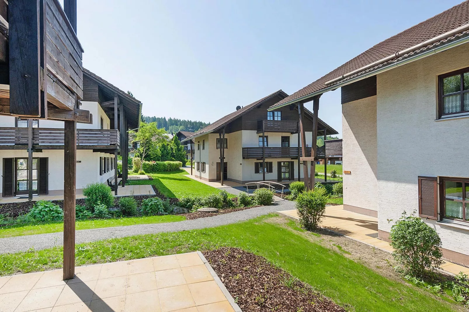 Holiday resort Bäckerwiese Neuschönau-Wohnung OG mit Balkon-View summer