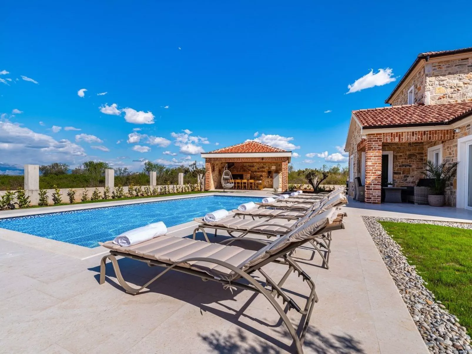 Dalmatinische Villa "Bocagnazzo" mit Pool-Draußen