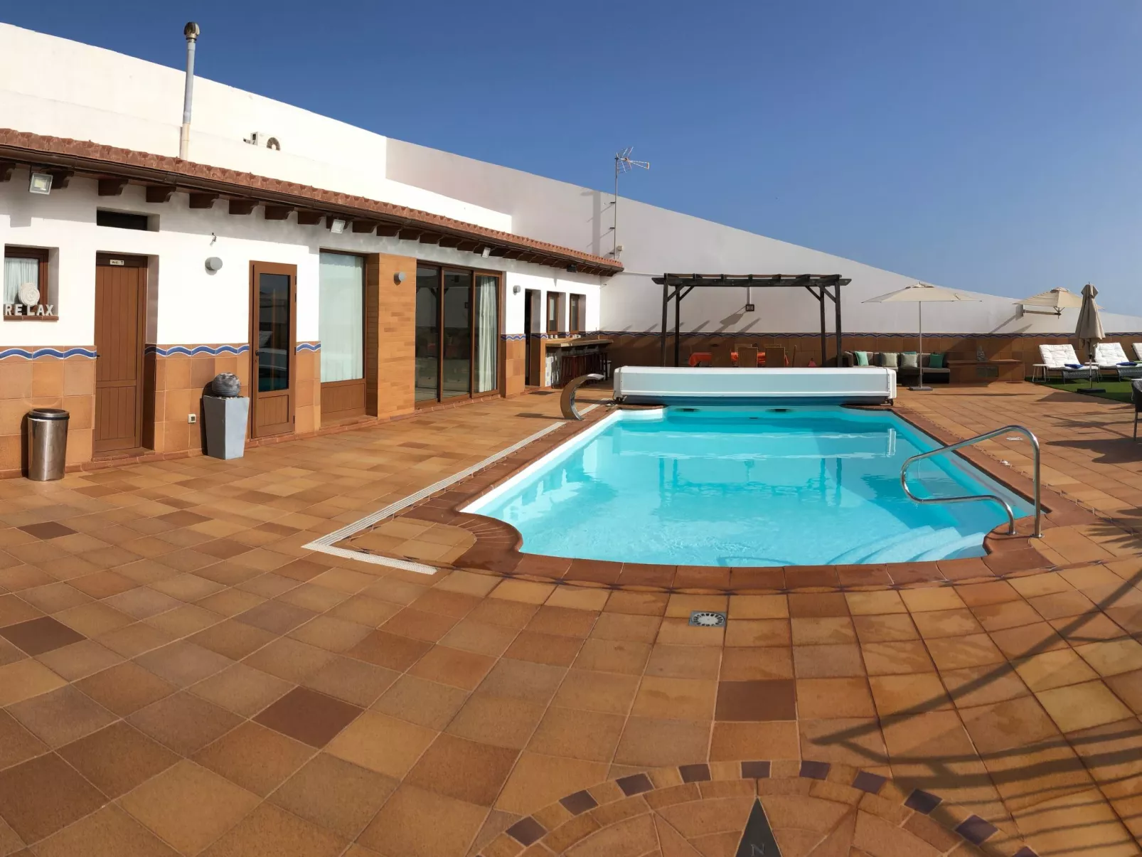 Villa los palmitos Familiäre Privatvilla mit Pool-Draußen