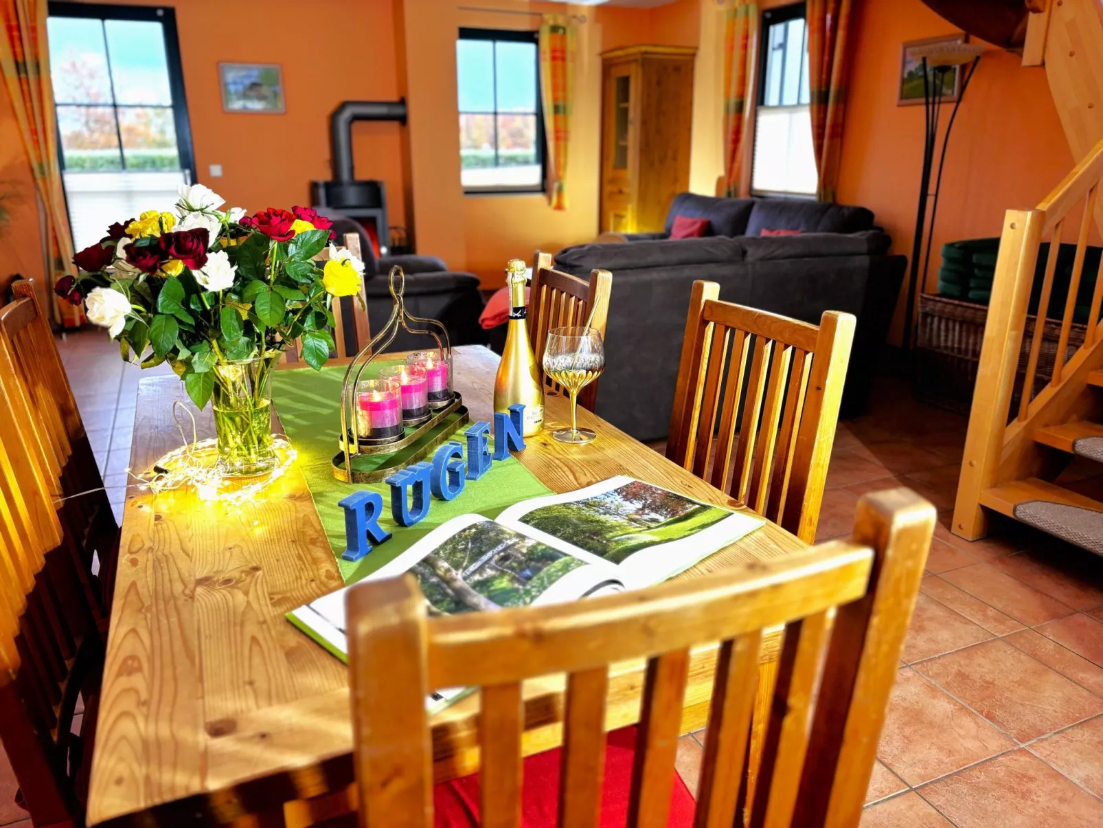 Reethaus Vera am Meer mit Sauna und Kamin-Dedans