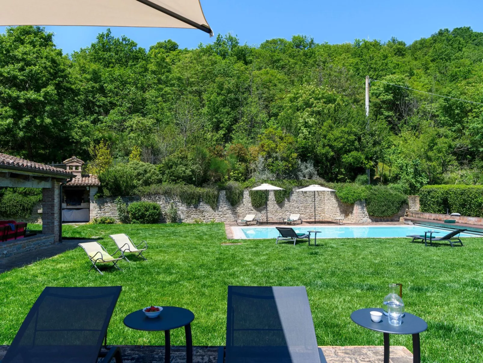 Ca Seppe Marche Ferienvillen, privater Pool-Dehors