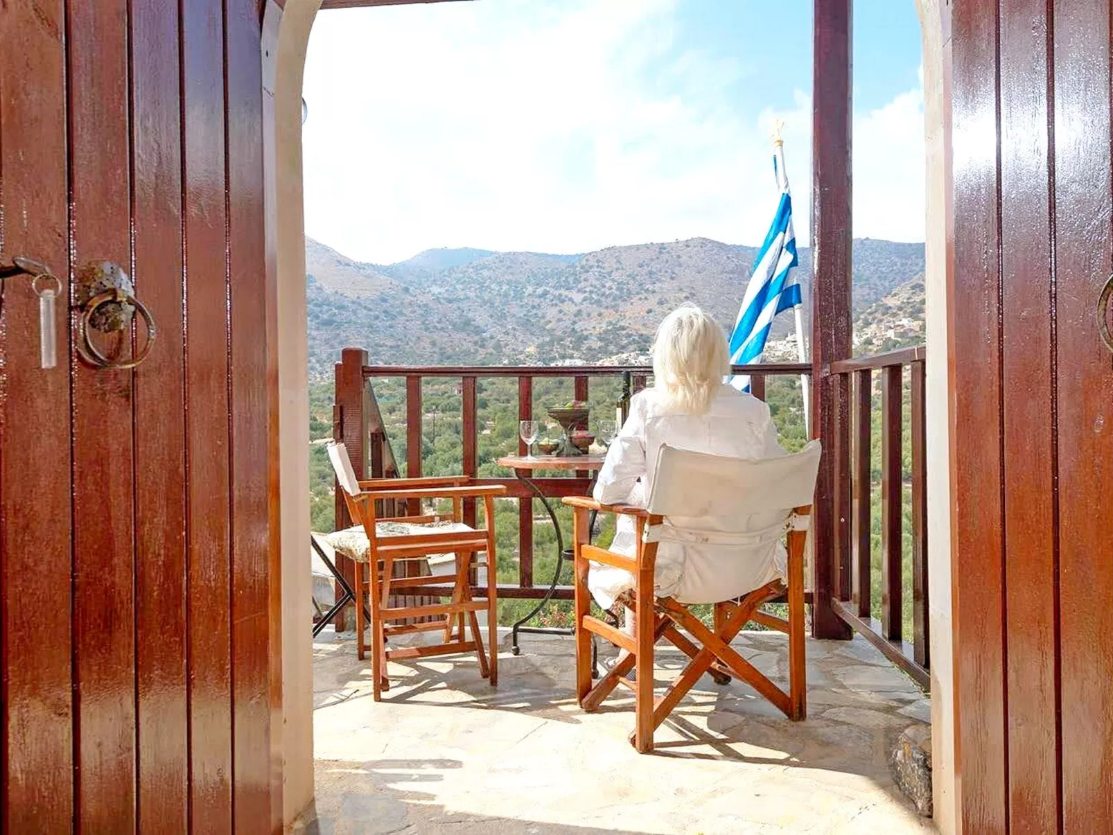 Authentisches kretisches Steinhaus Clio mit Aussicht-Draußen