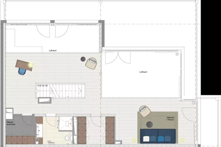 Apartments im MAREMÜRITZ Yachthafen Resort & Spa / Mare Grand Maisonette Suite 4 Personen-Floor plan