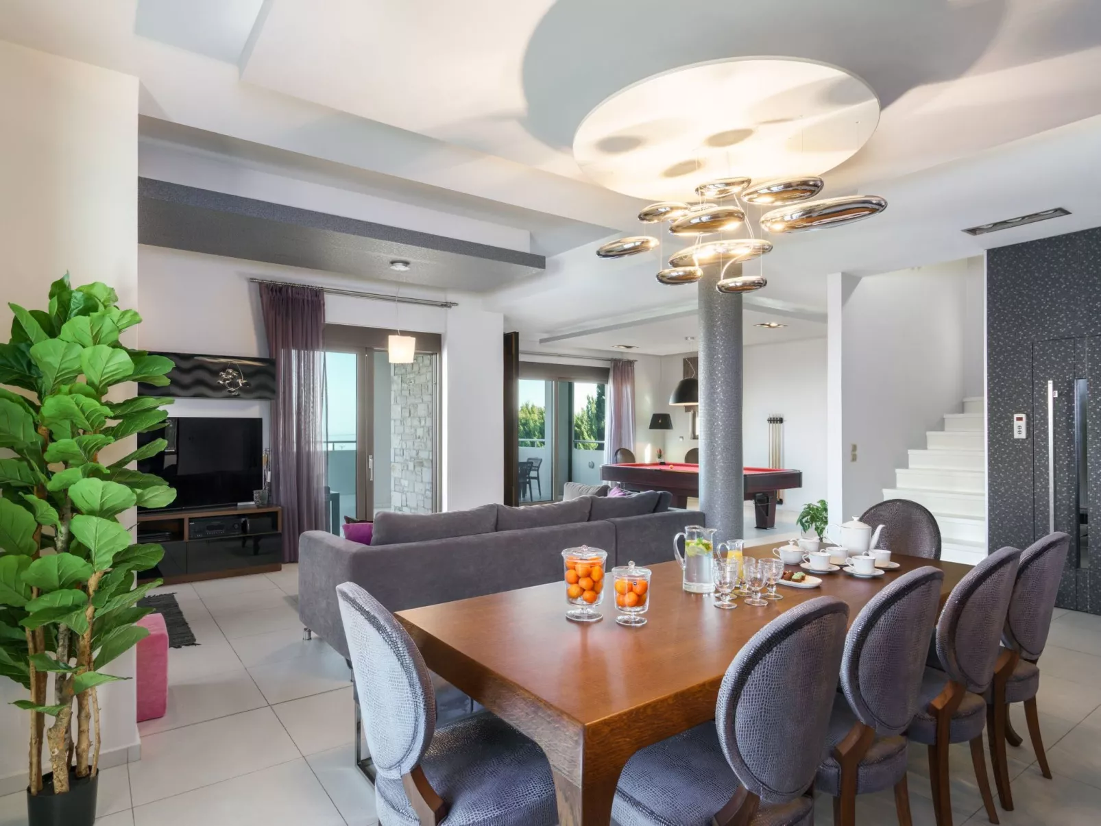 Ferienvilla "Oak Luxury" mit eigenem Pool-Drinnen