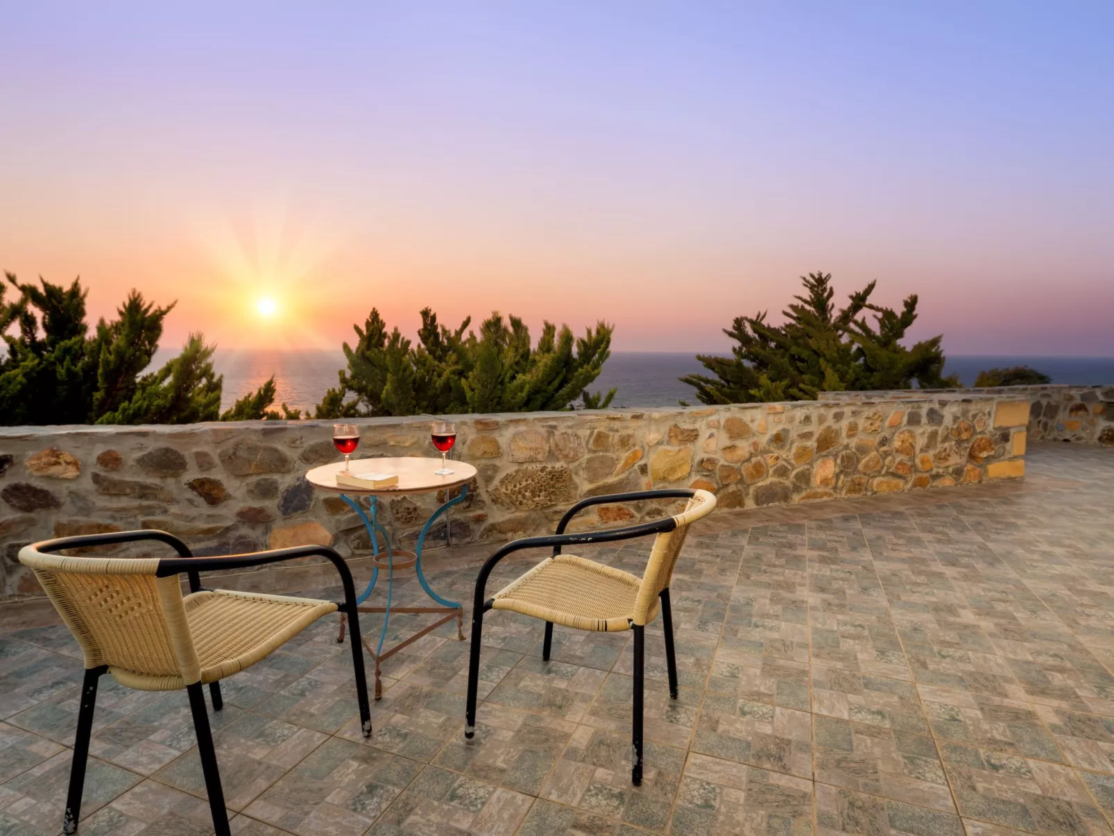 Traditionelle Villa mit Pool und Meerblick Elafonissi-Outside