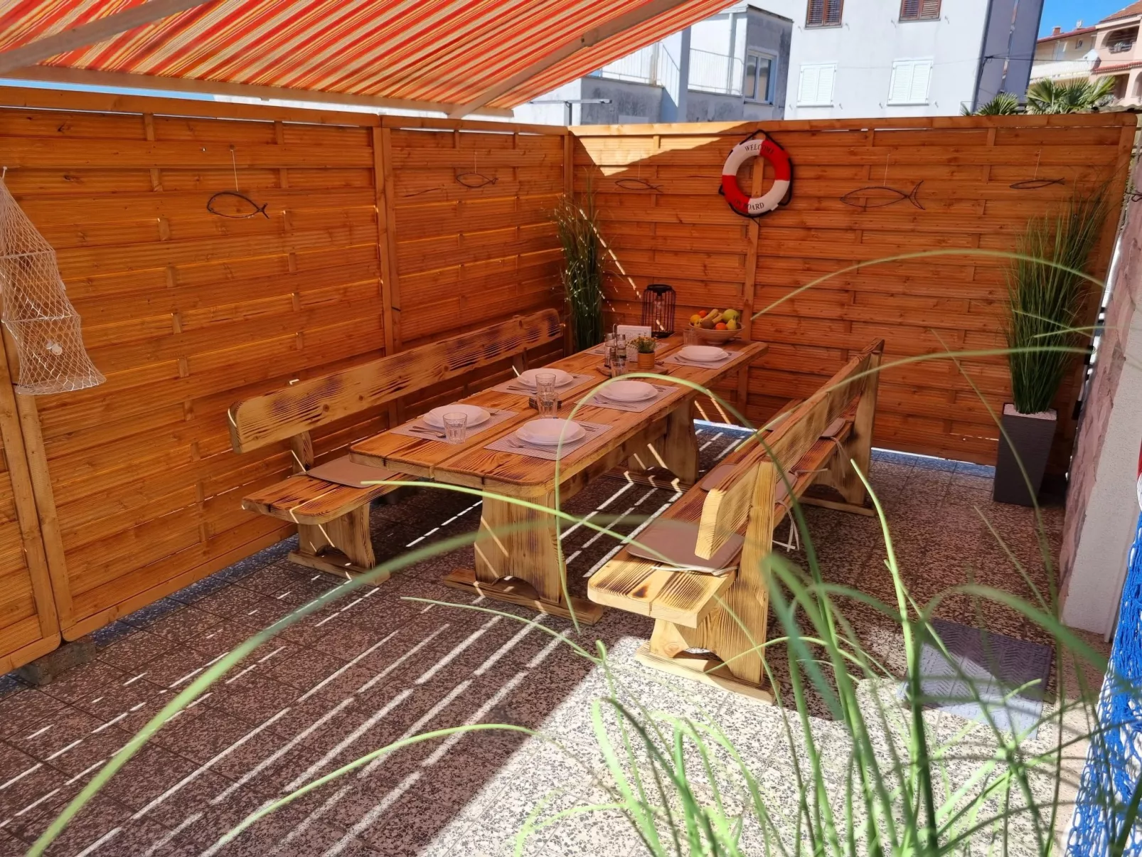 Wohnung mit Terrasse und Grill in Strandnähe-Outside