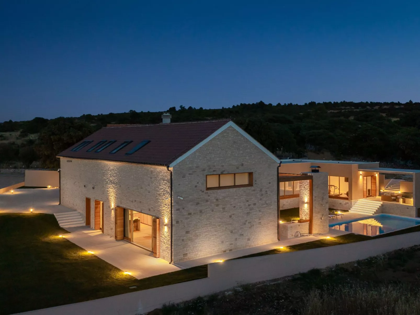 Villa Klang der Stille bei Sibenik-Drinnen