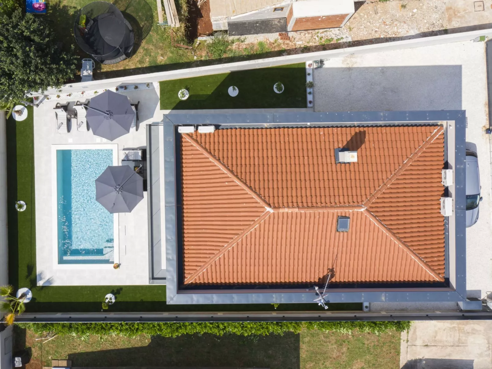 Villa del Sol bei Fažana mit privatem Pool-Draußen