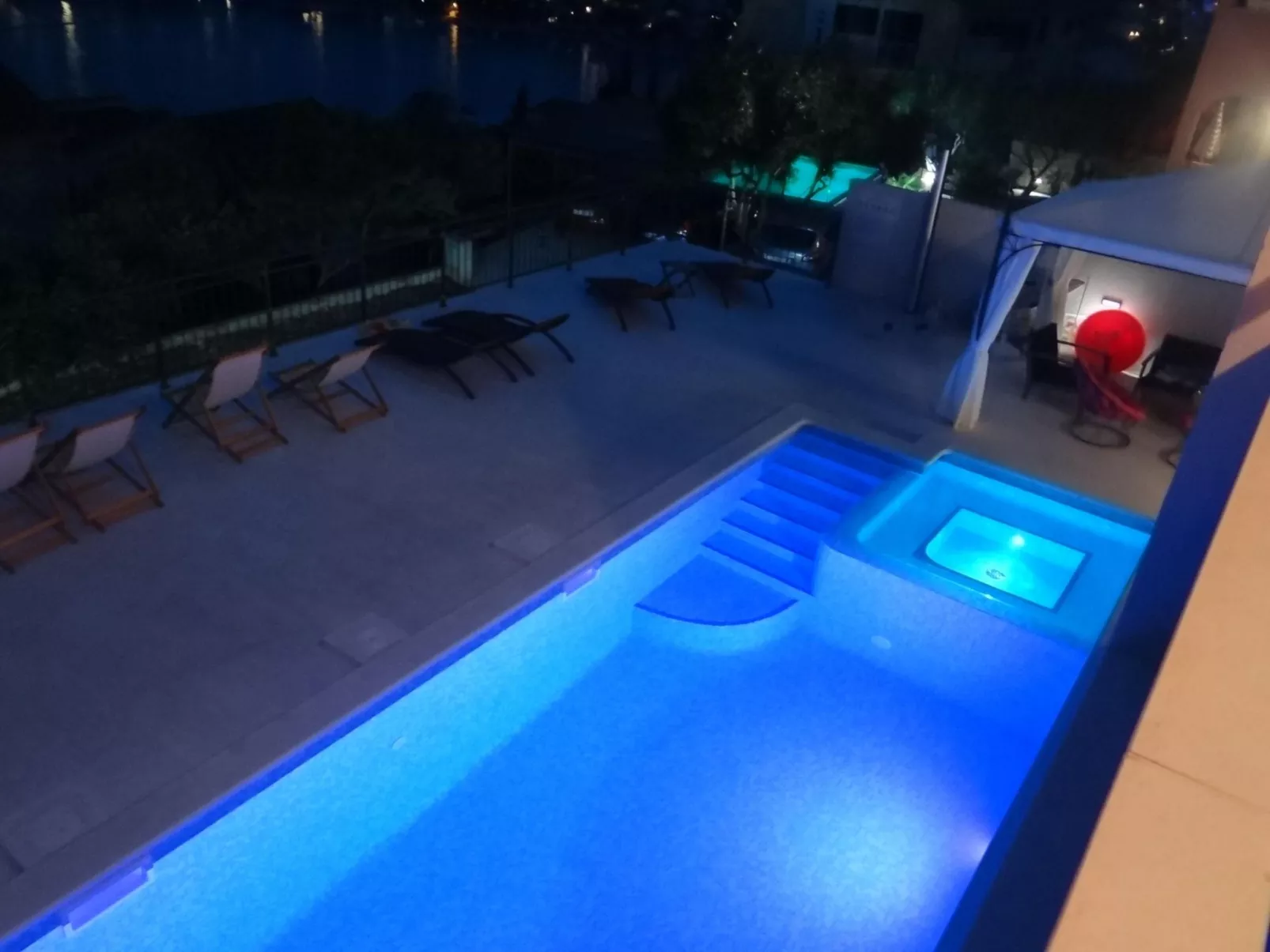 Ferienwohnung, Meerblick Terrasse beheizter Pool-Draußen