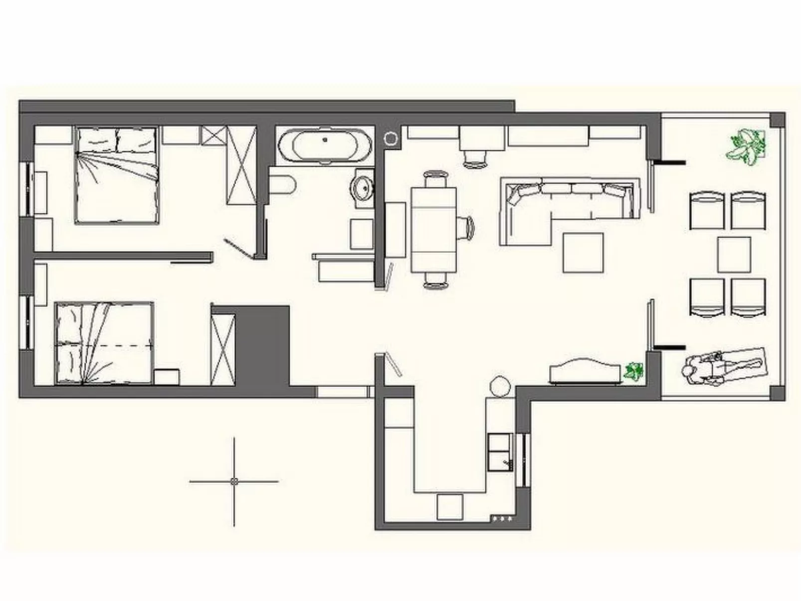 Für 4 Personen ca. 82 m&sup2; in Mali Zaton, Dalmatien (Dubrovnik-Neretva)-Inside