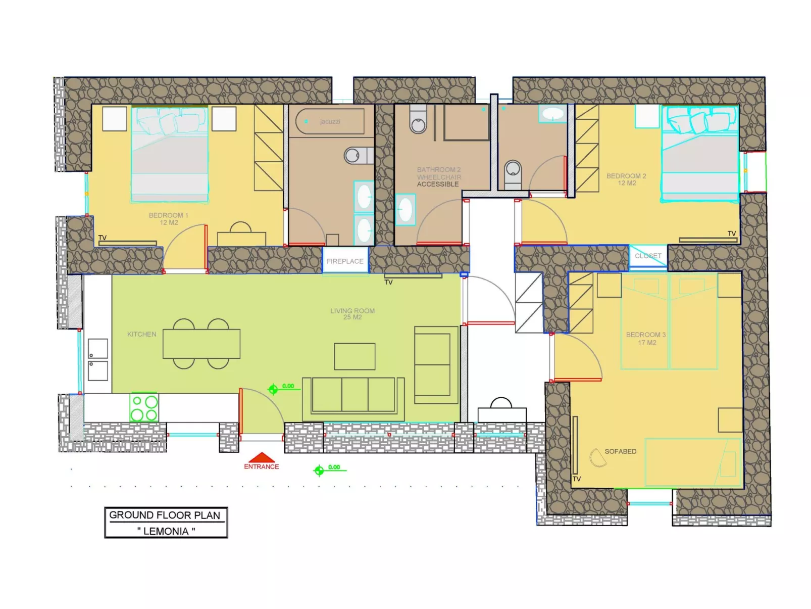 Lemonia für 6 Personen und 3 Kinder-Dedans