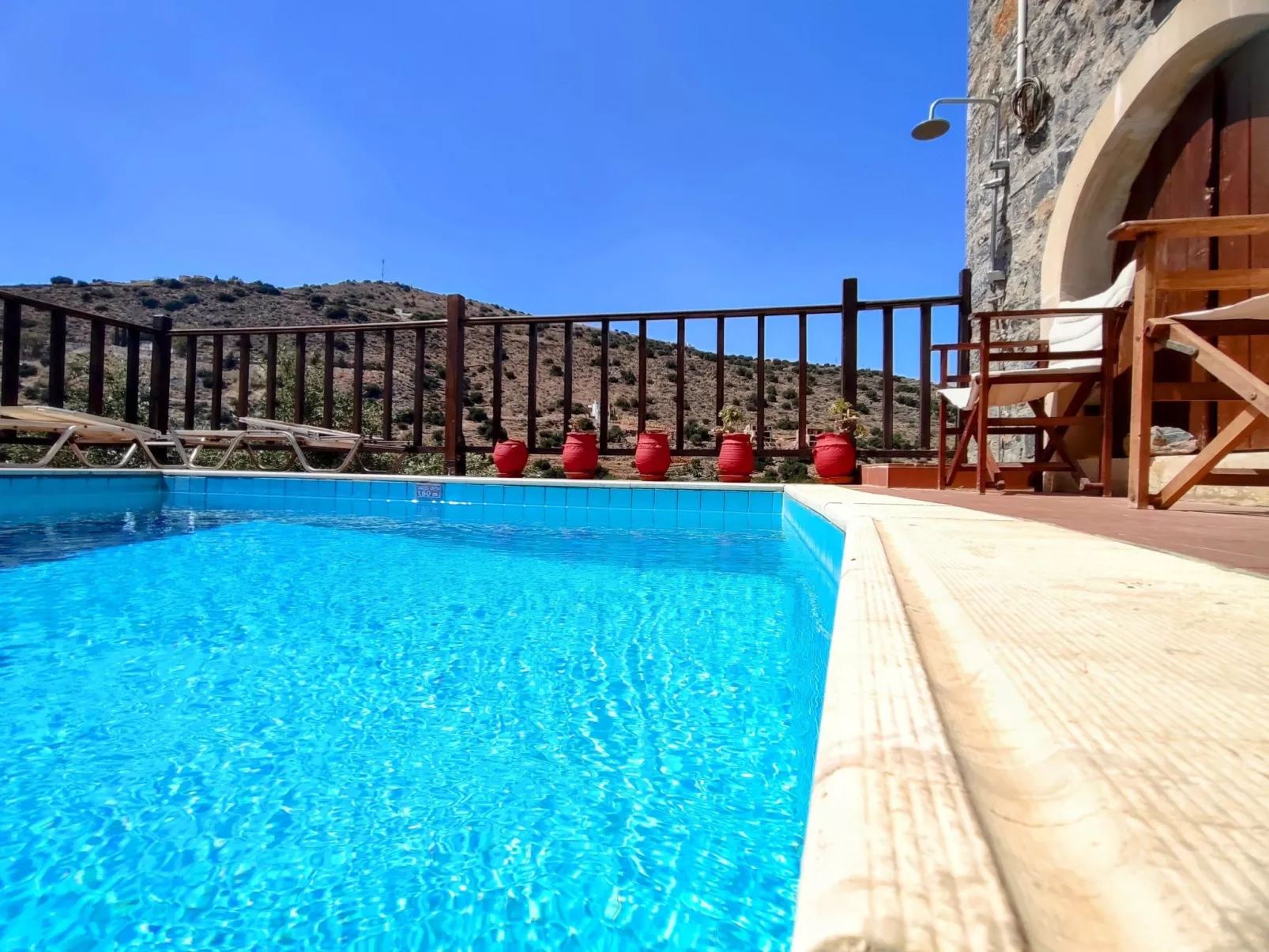 Steinhaus Erato Privater Pool Landschaftliche Kretische Ansichten-Outside