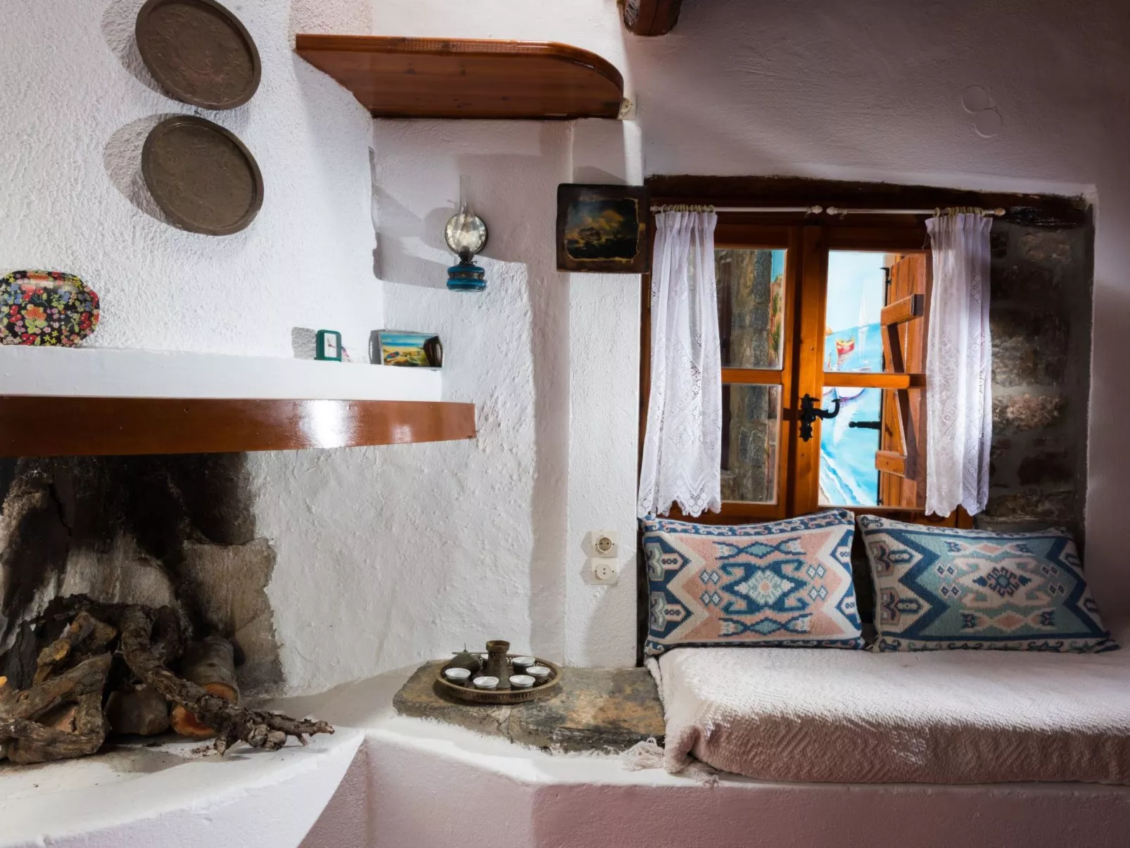 Leonidas Traditionelles kretisches Haus mit Meerblick-Drinnen