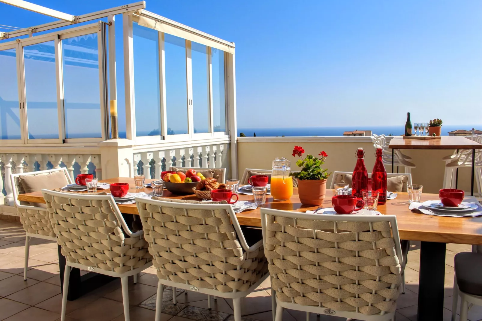 Luxe villa in Javea met panoramisch uitzicht-Balcon-terrasse