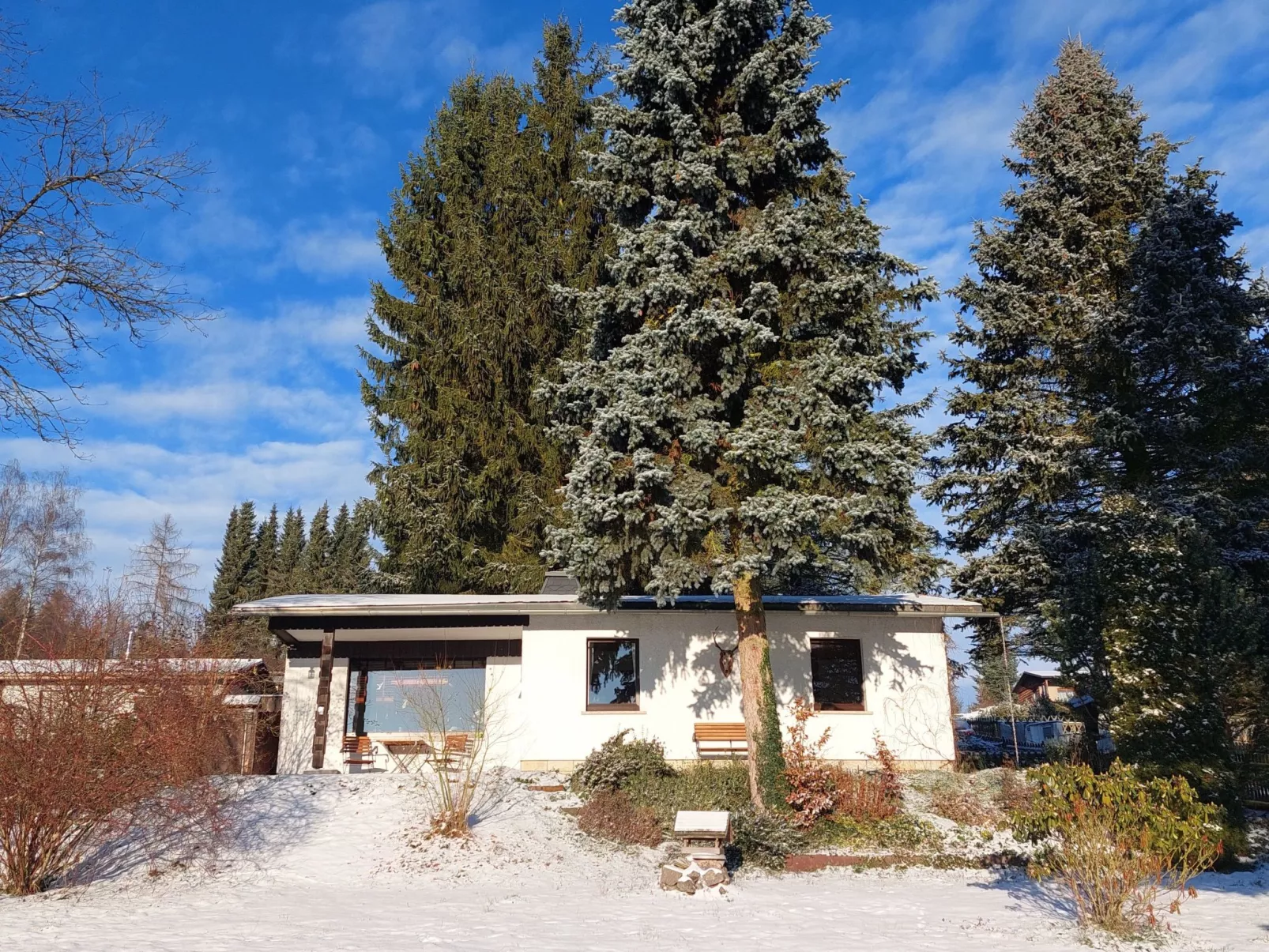 Am Wald gelegenes Ferienhaus "Wolf" mit Kamin-Outside