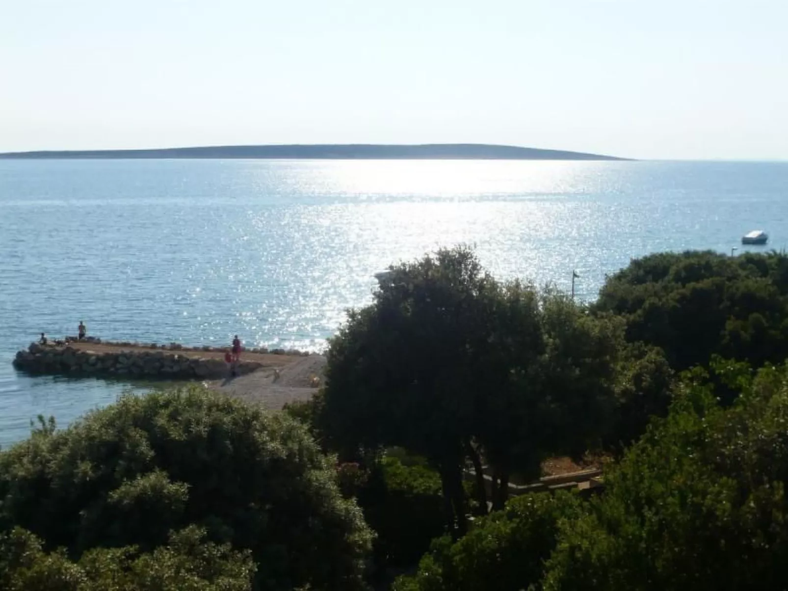 "Mia" mit Blick auf das Wasser-Draußen