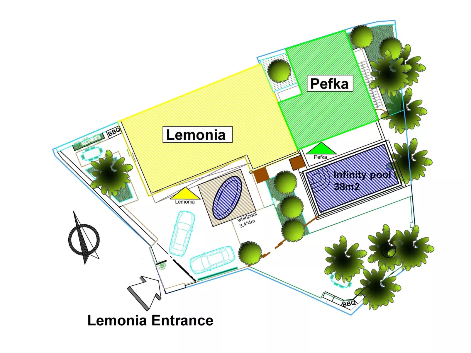 Lemonia für 6 Personen und 3 Kinder-Dedans