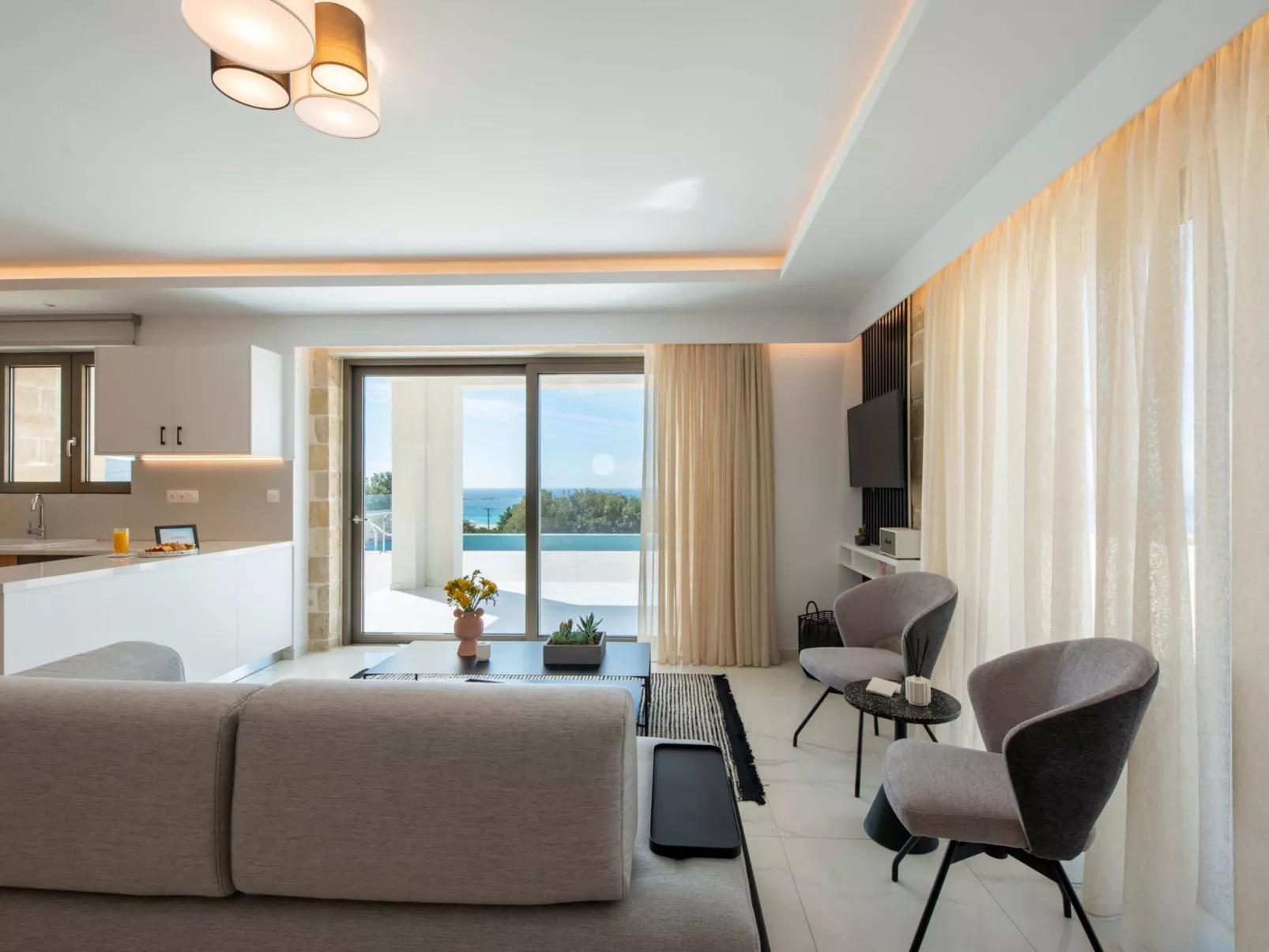 Actea Seaview Villa I ''Free''beheizter Pool, 800m Meer-Dedans