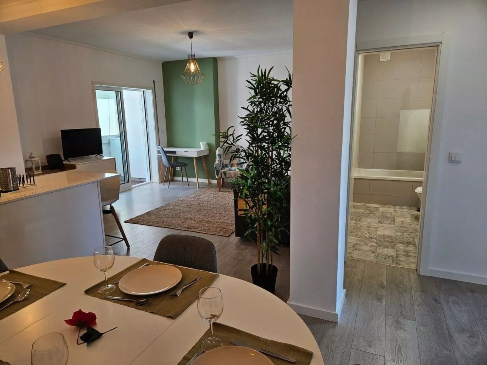 Fluss Meer Sonne am Costa Nova Strand-Drinnen