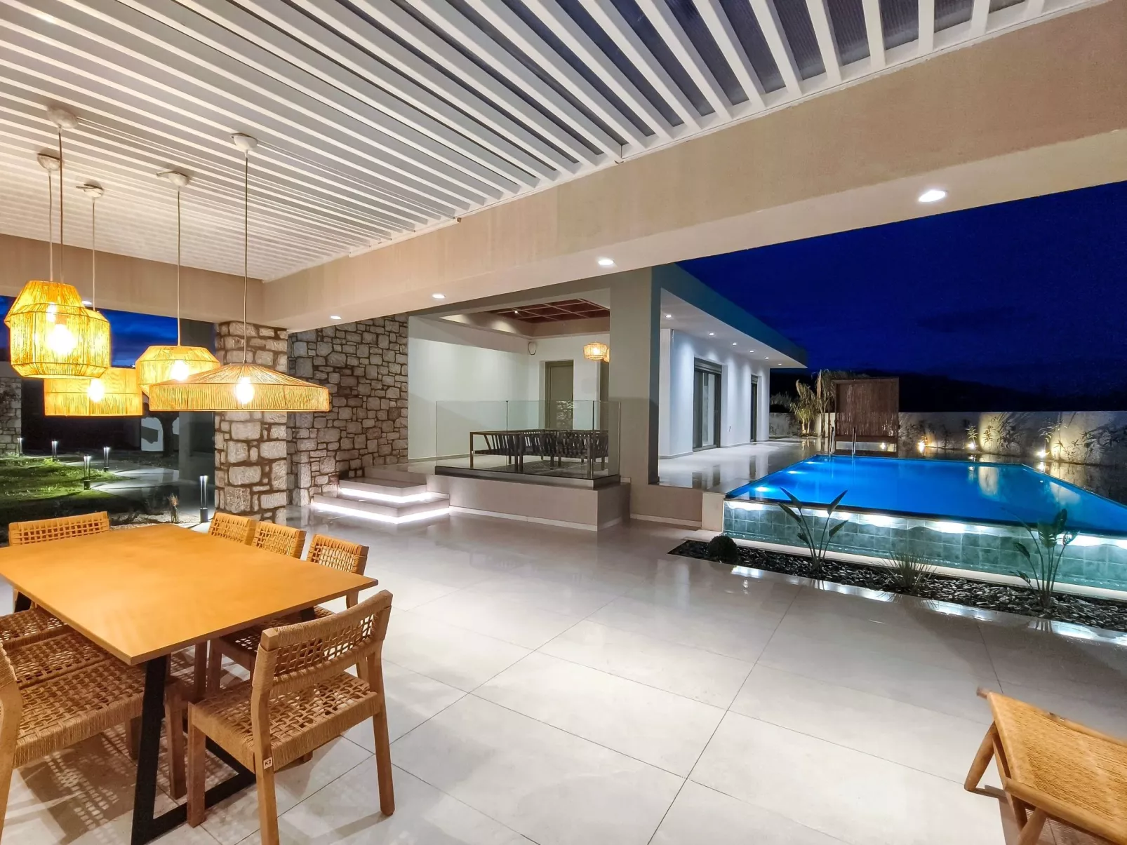 Golf Beach Villa in der Nähe von Afantou Beach-Dehors