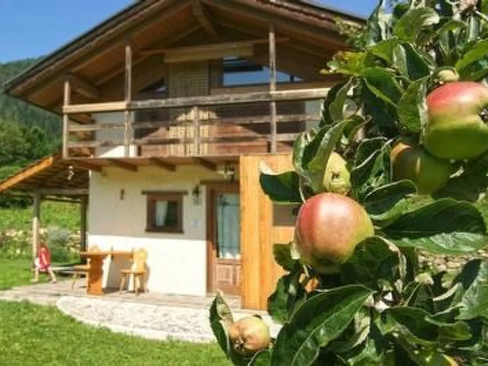 Romantisches Chalet in den Wiesen der Dolomiten-Outside