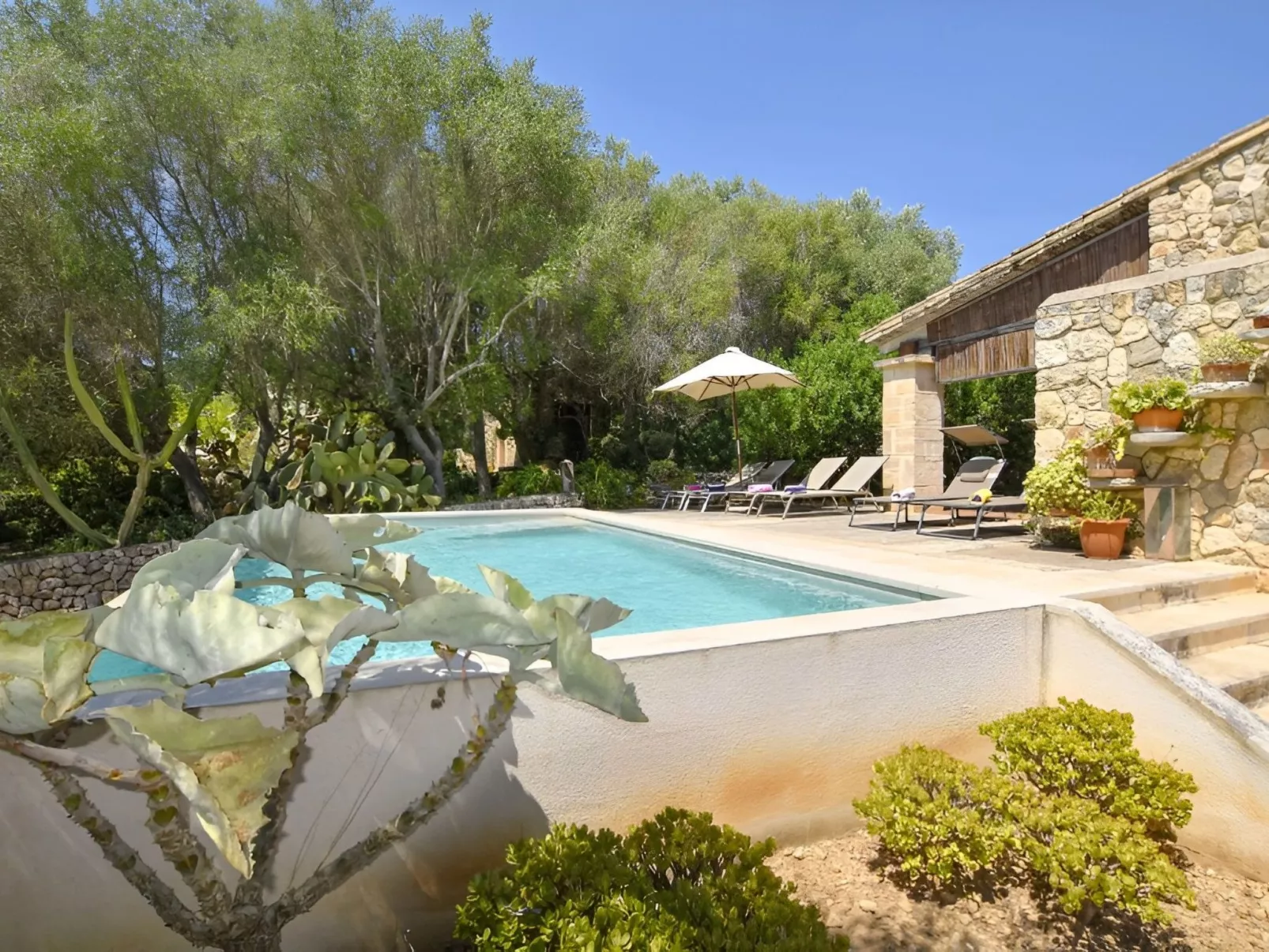 Finca mit Ruhe und Infinity-Pool-Draußen