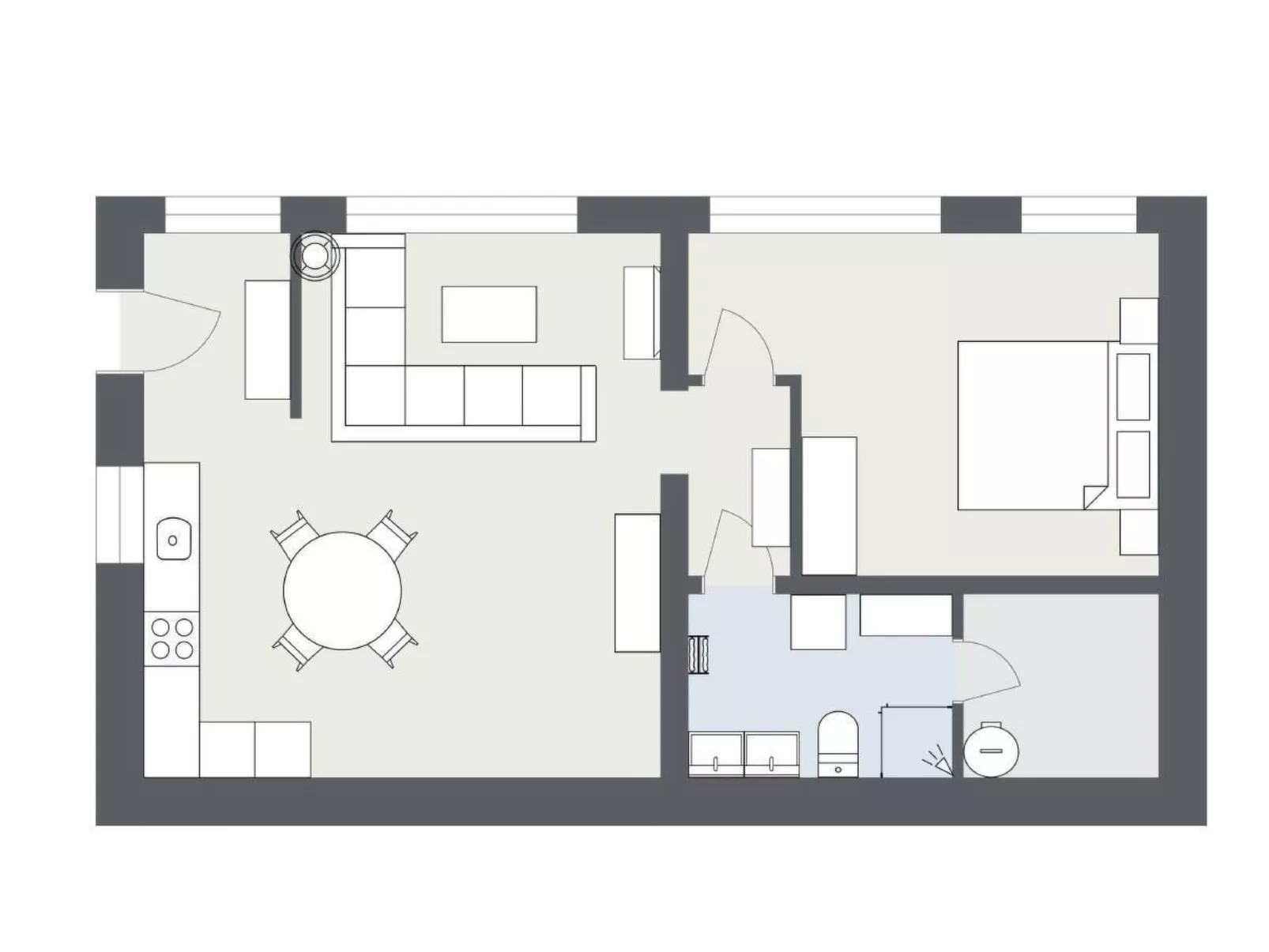 Apartment Babice 2.5-Drinnen