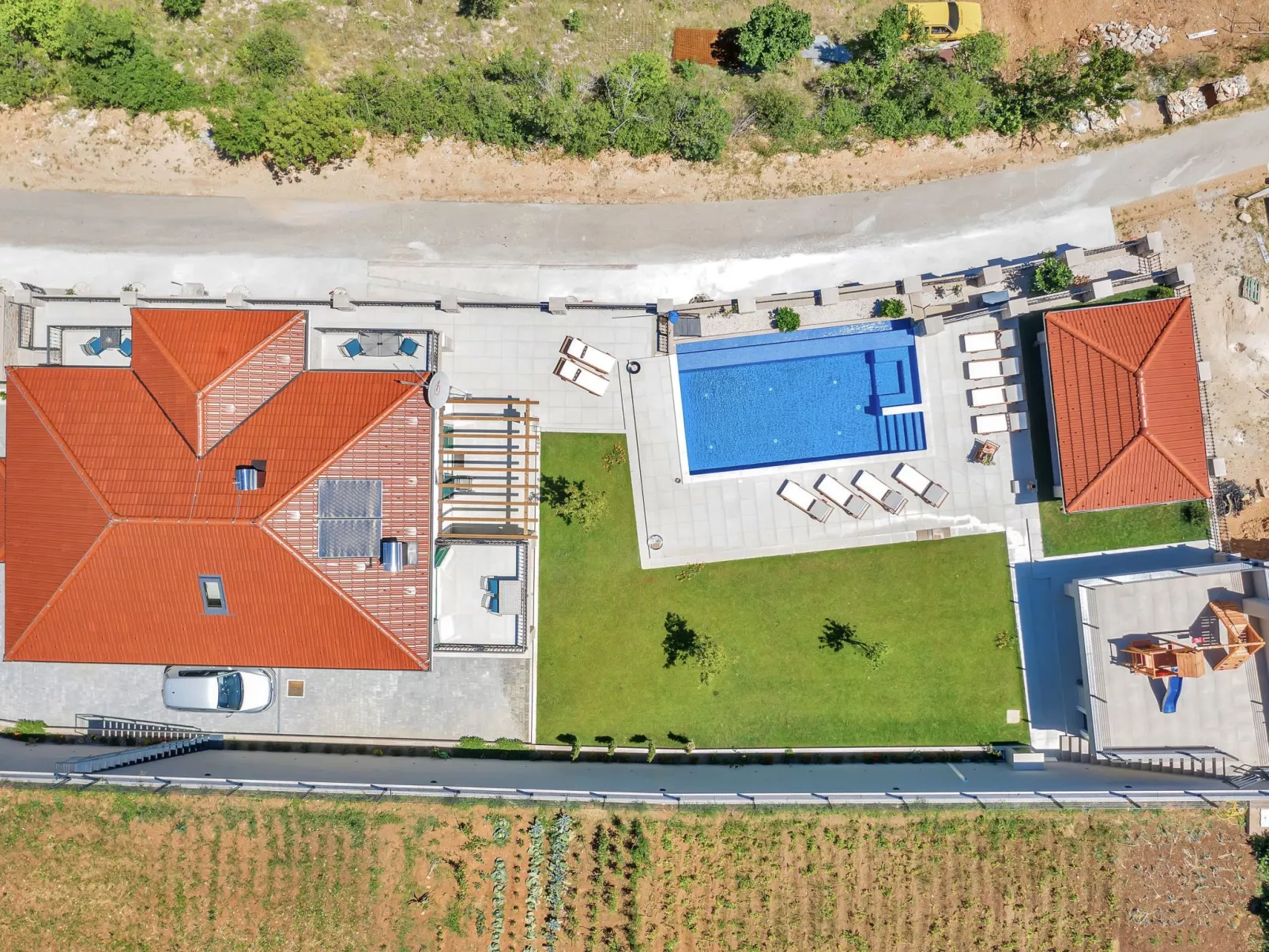 Villa mit Panorama-Dedans