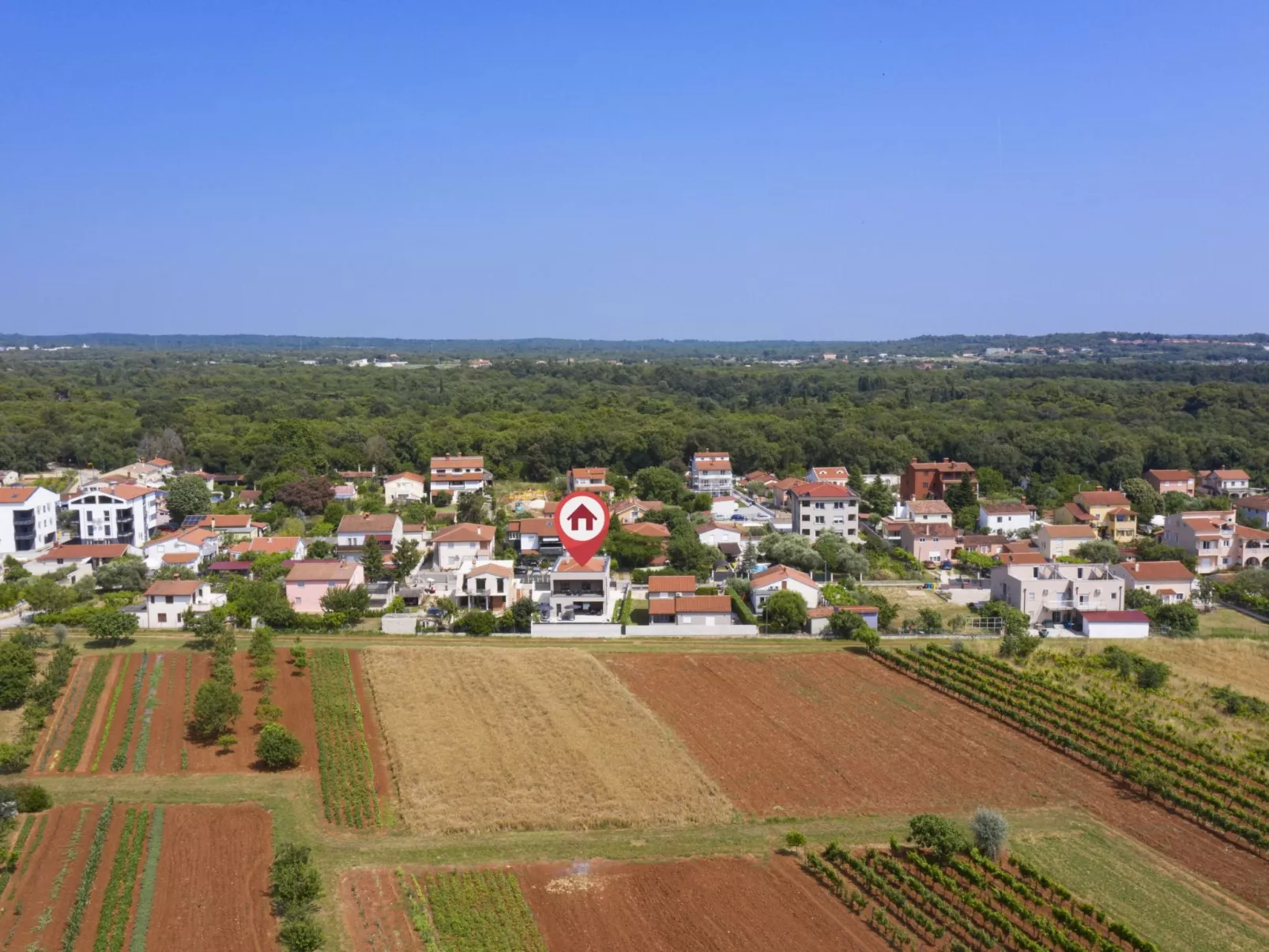 Villa del Sol bei Fažana mit privatem Pool-Draußen
