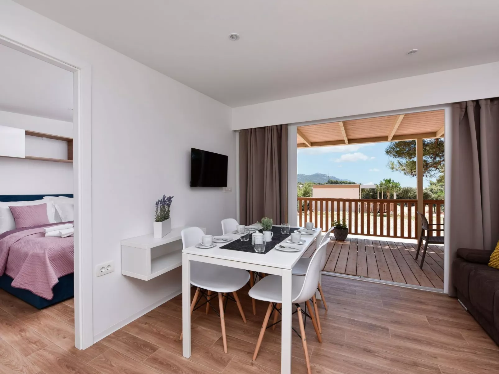 Mobilheim direkt am Strand-Inside