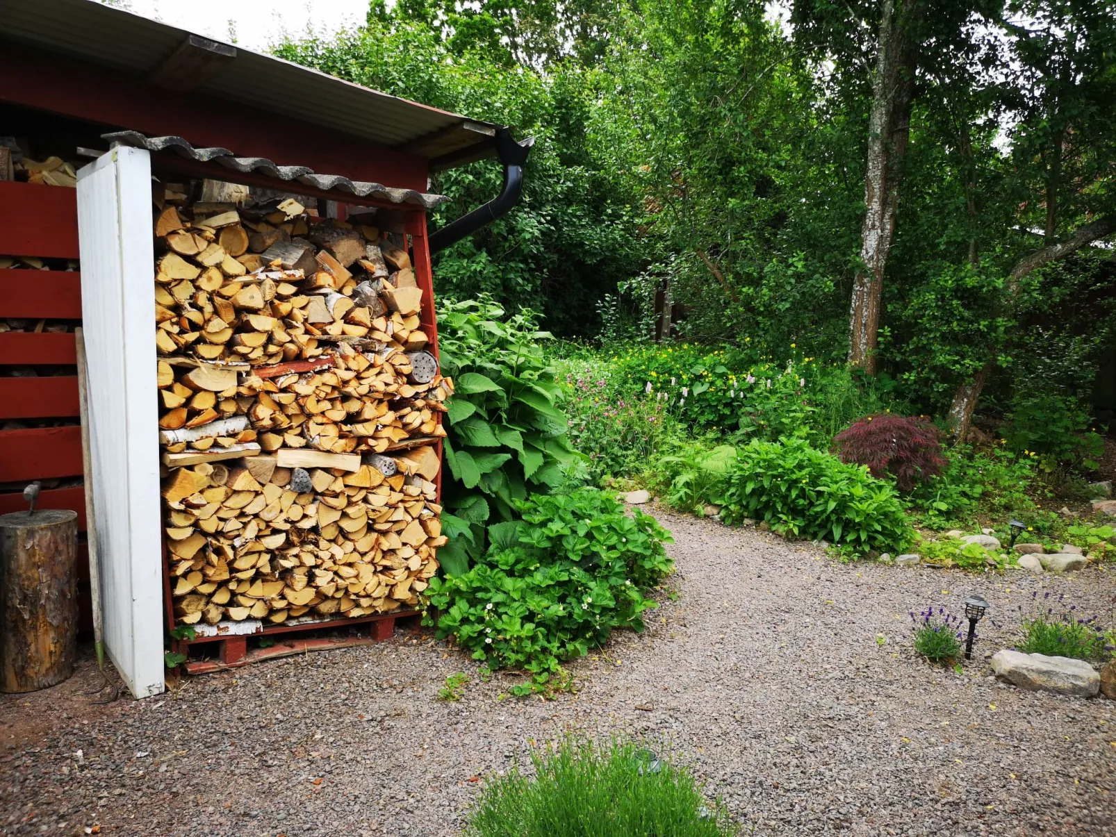 Niedliches Schwedenhaus.-Draußen